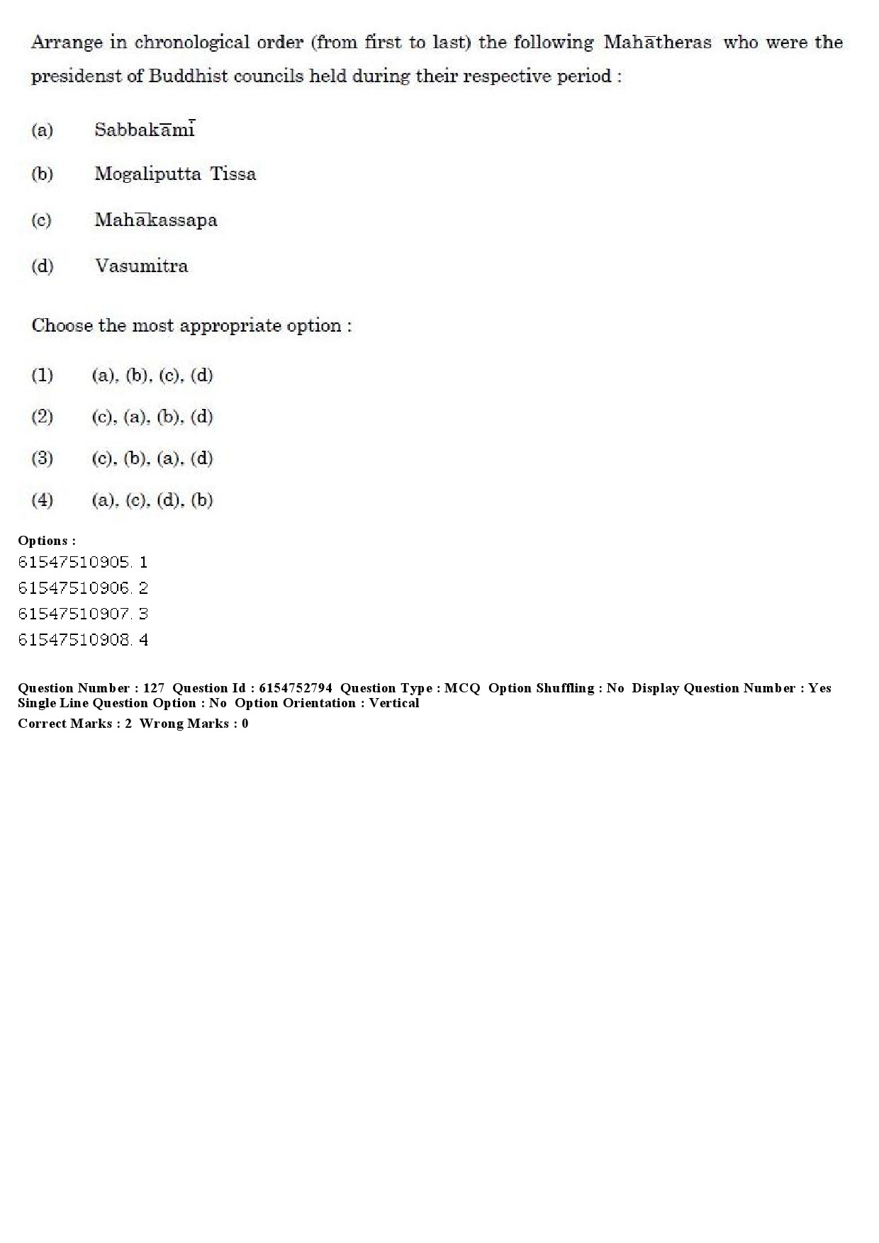 UGC NET Buddhist Jaina Gandhian and Peace Studies Question Paper December 2019 136