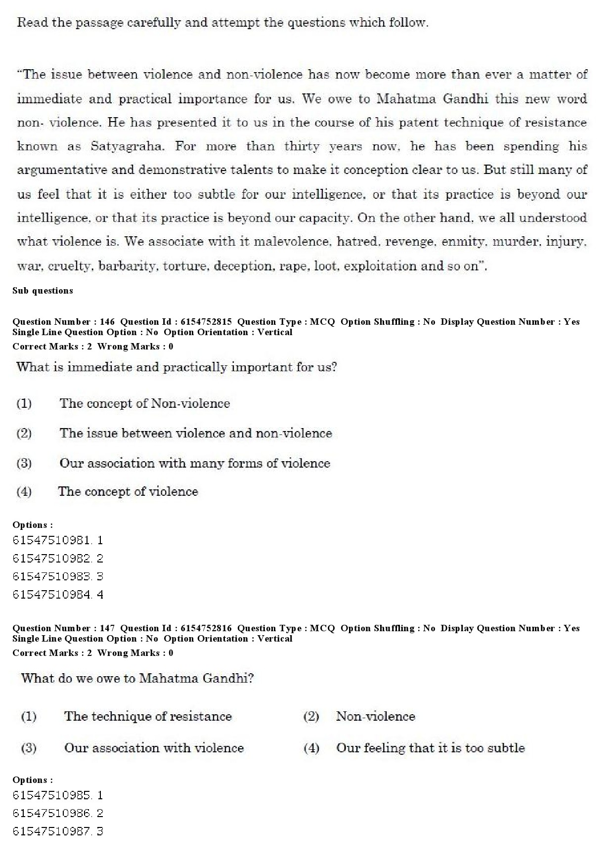 UGC NET Buddhist Jaina Gandhian and Peace Studies Question Paper December 2019 161