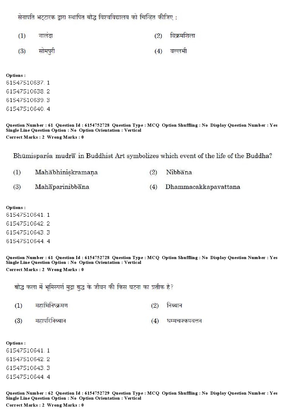 UGC NET Buddhist Jaina Gandhian and Peace Studies Question Paper December 2019 50