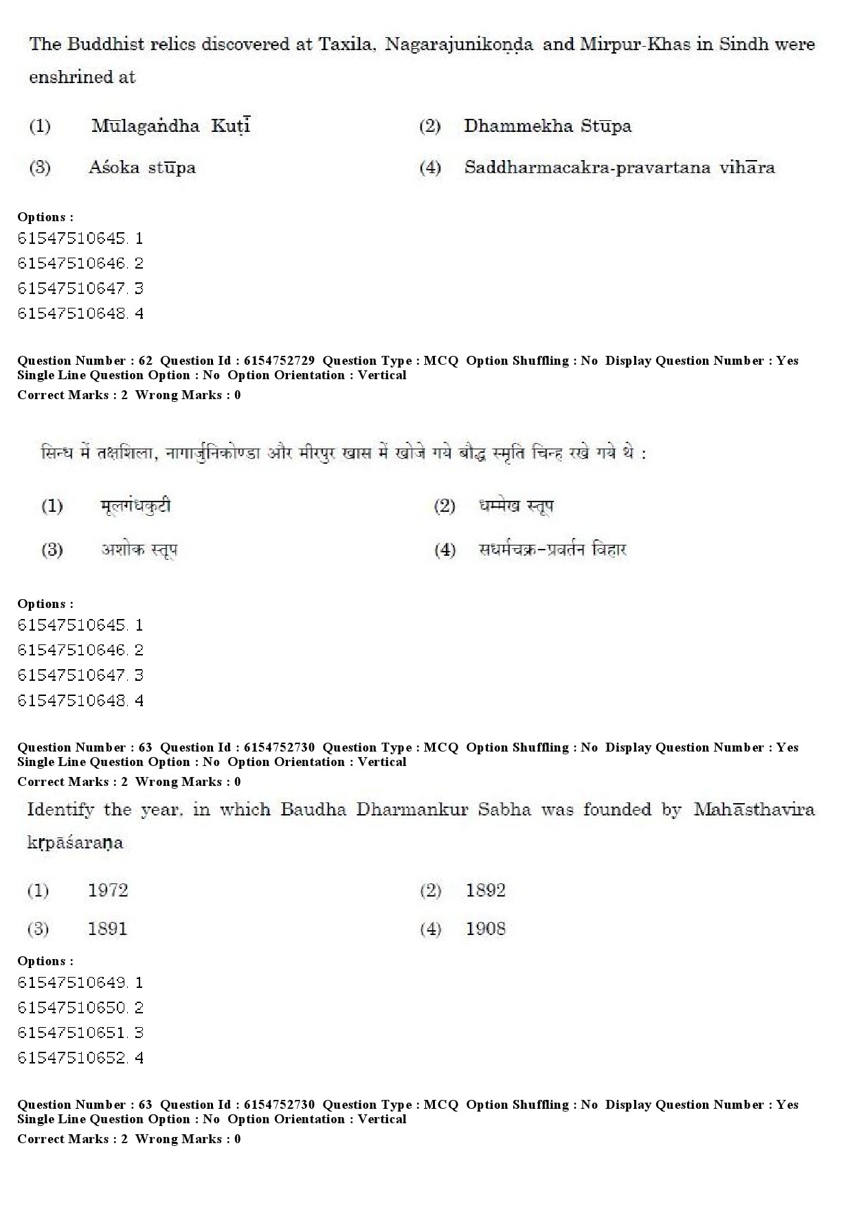 UGC NET Buddhist Jaina Gandhian and Peace Studies Question Paper December 2019 51