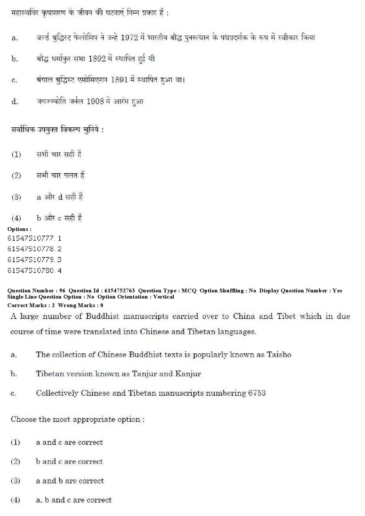 UGC NET Buddhist Jaina Gandhian and Peace Studies Question Paper December 2019 77