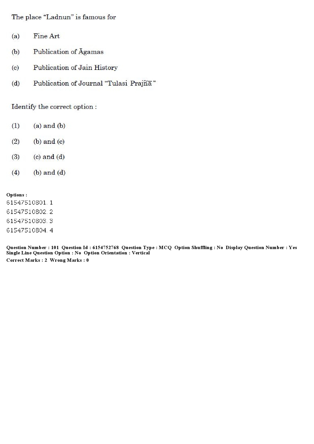 UGC NET Buddhist Jaina Gandhian and Peace Studies Question Paper December 2019 87