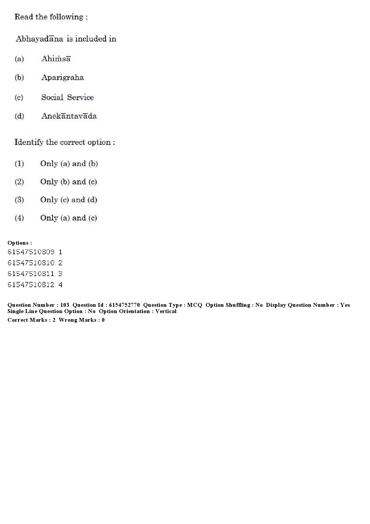 UGC NET Buddhist Jaina Gandhian and Peace Studies Question Paper December 2019 91