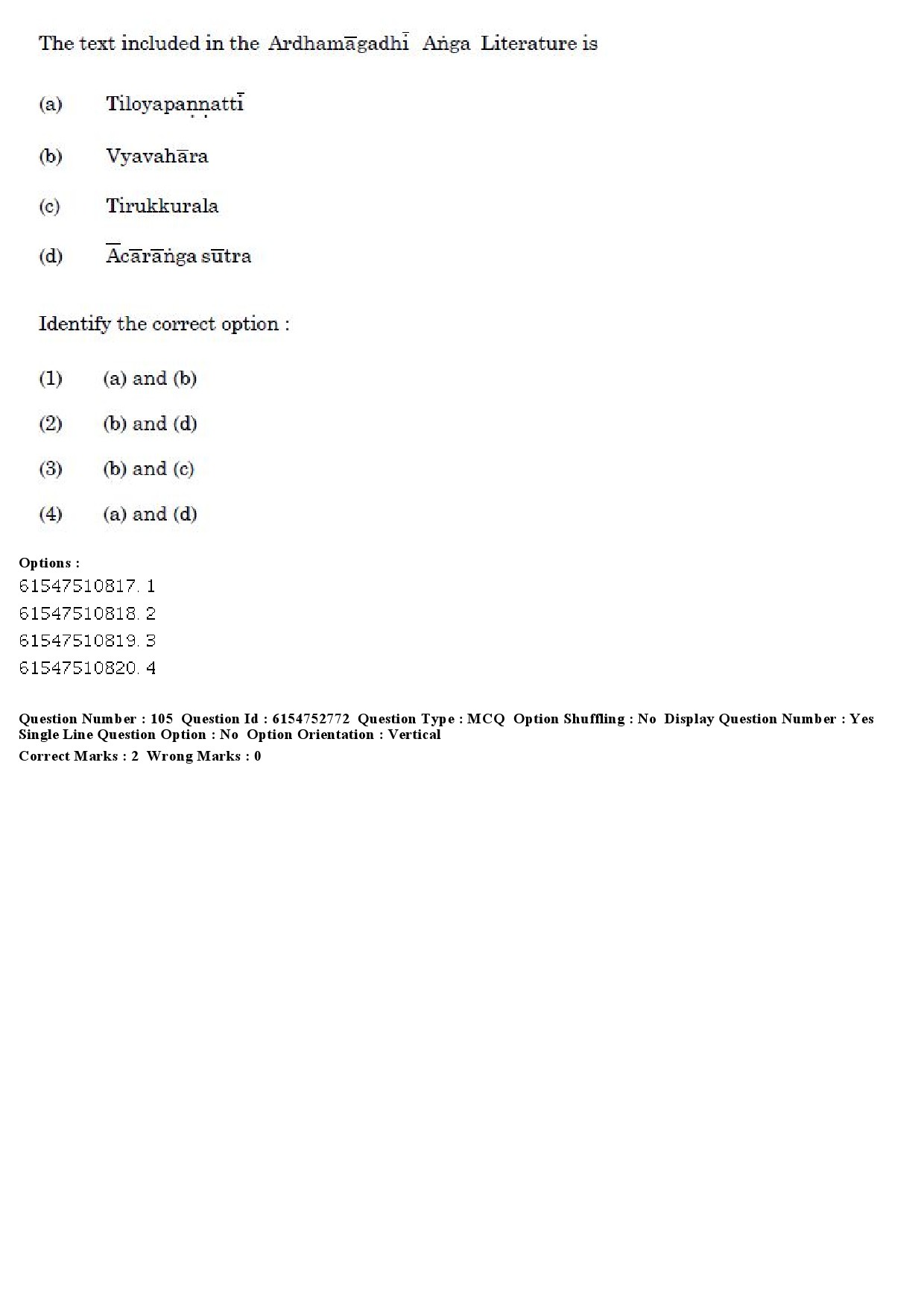 UGC NET Buddhist Jaina Gandhian and Peace Studies Question Paper December 2019 95