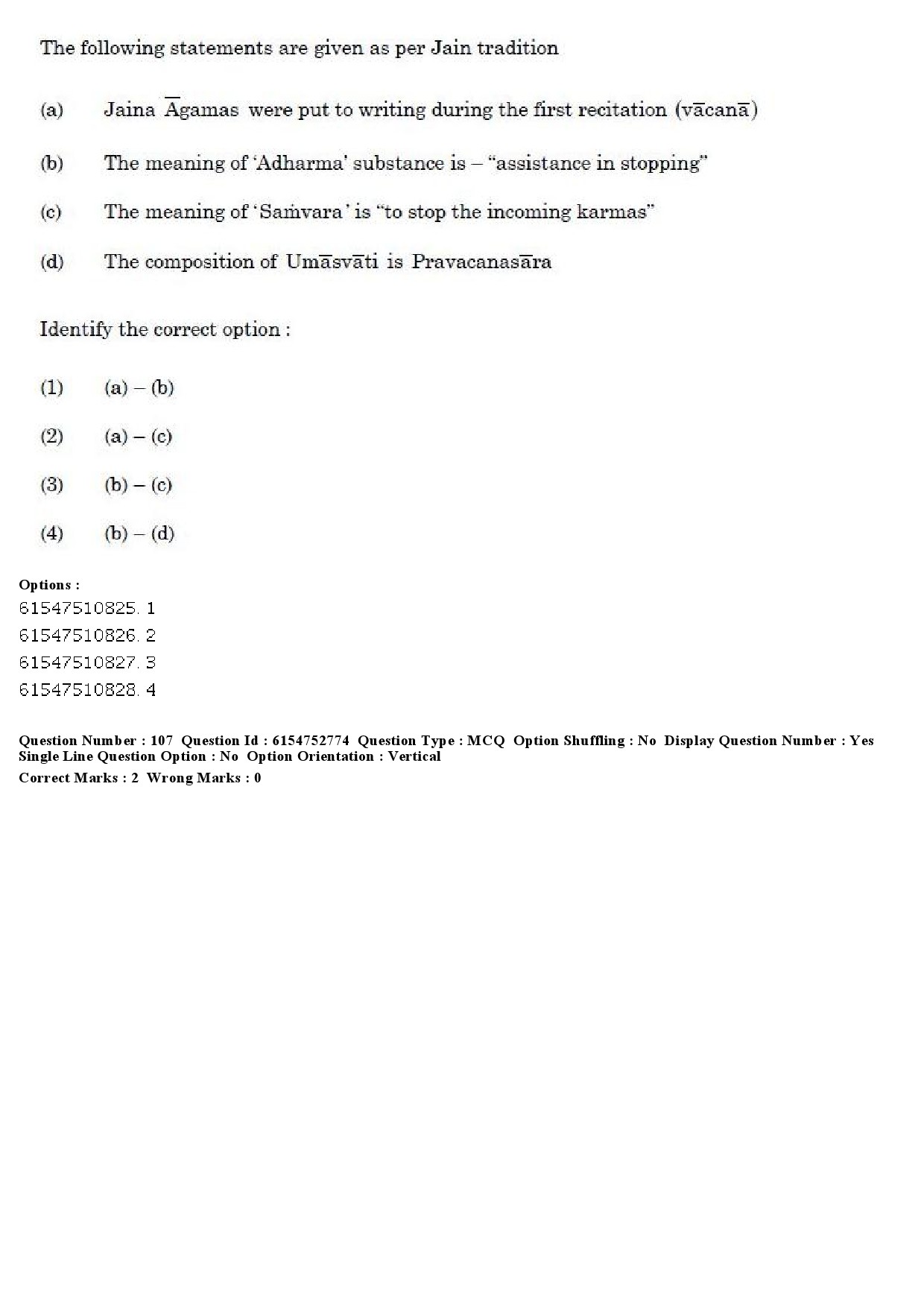 UGC NET Buddhist Jaina Gandhian and Peace Studies Question Paper December 2019 99