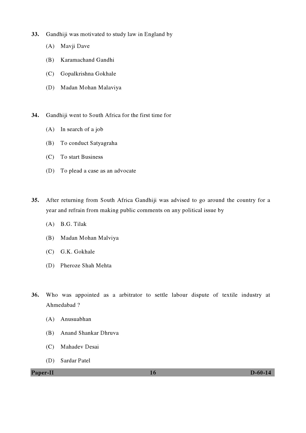 UGC NET Buddhist Jaina Gandhian and Peace Studies Question Paper II December 2014 16