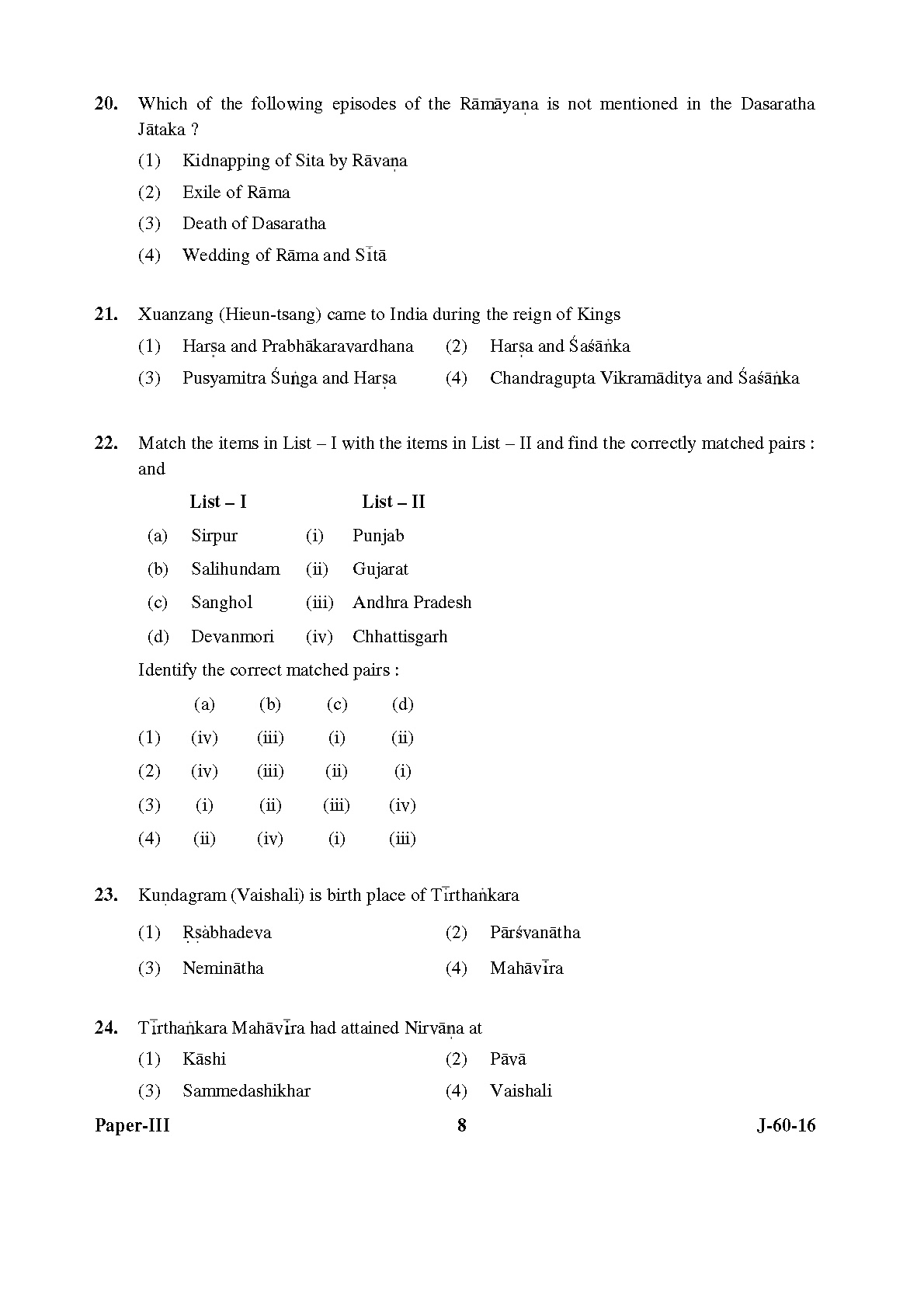 UGC NET Buddhist Jaina Gandhian and Peace Studies Question Paper III Set 2 July 2016 8