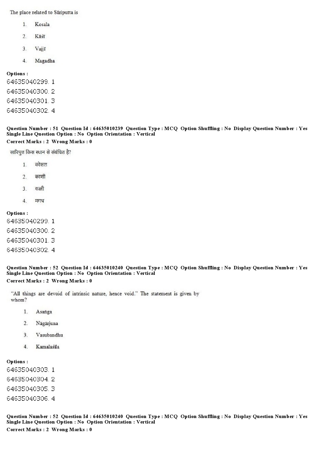 UGC NET Buddhist Jaina Gandhian and Peace Studies Question Paper June 2019 34