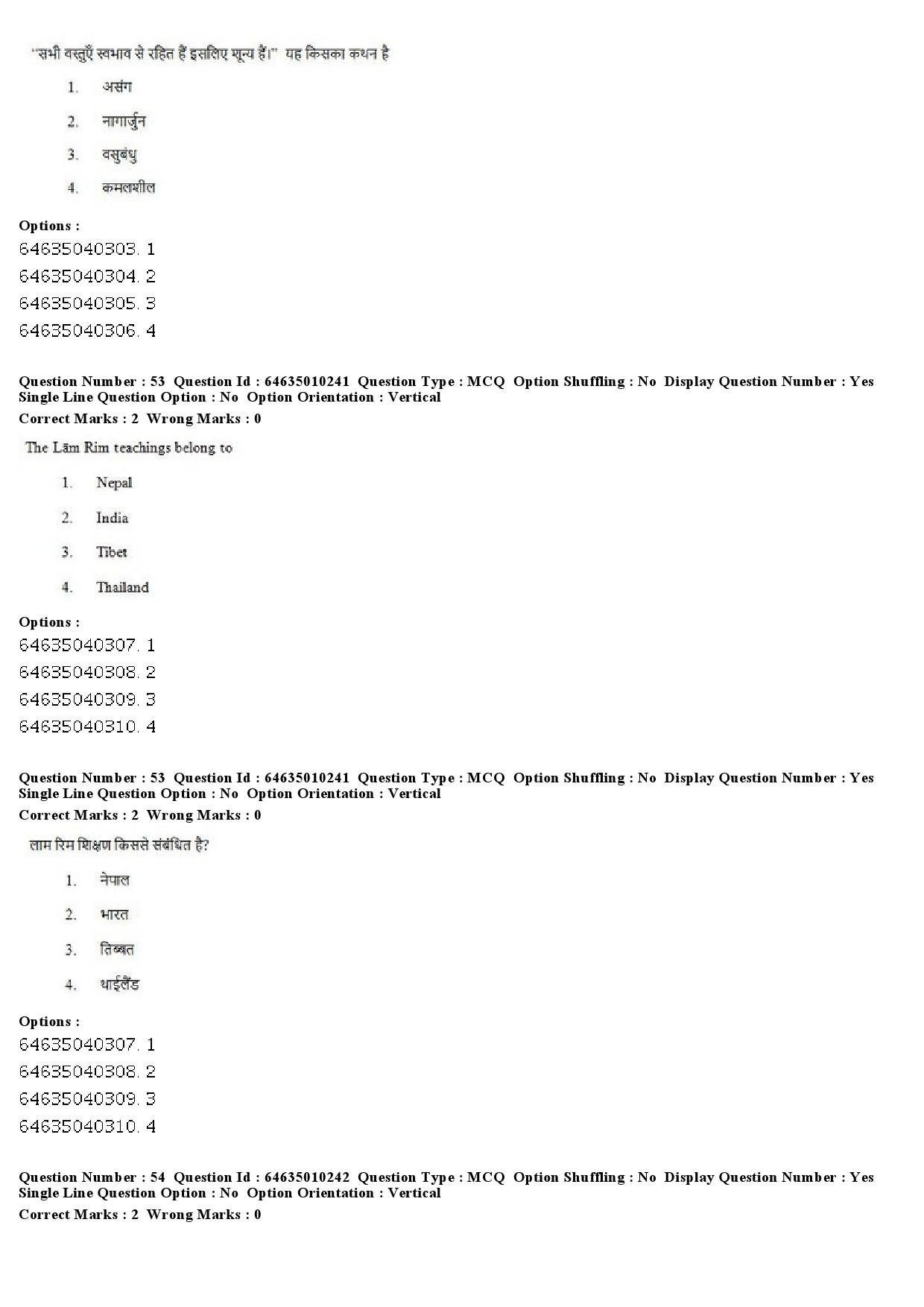 UGC NET Buddhist Jaina Gandhian and Peace Studies Question Paper June 2019 35