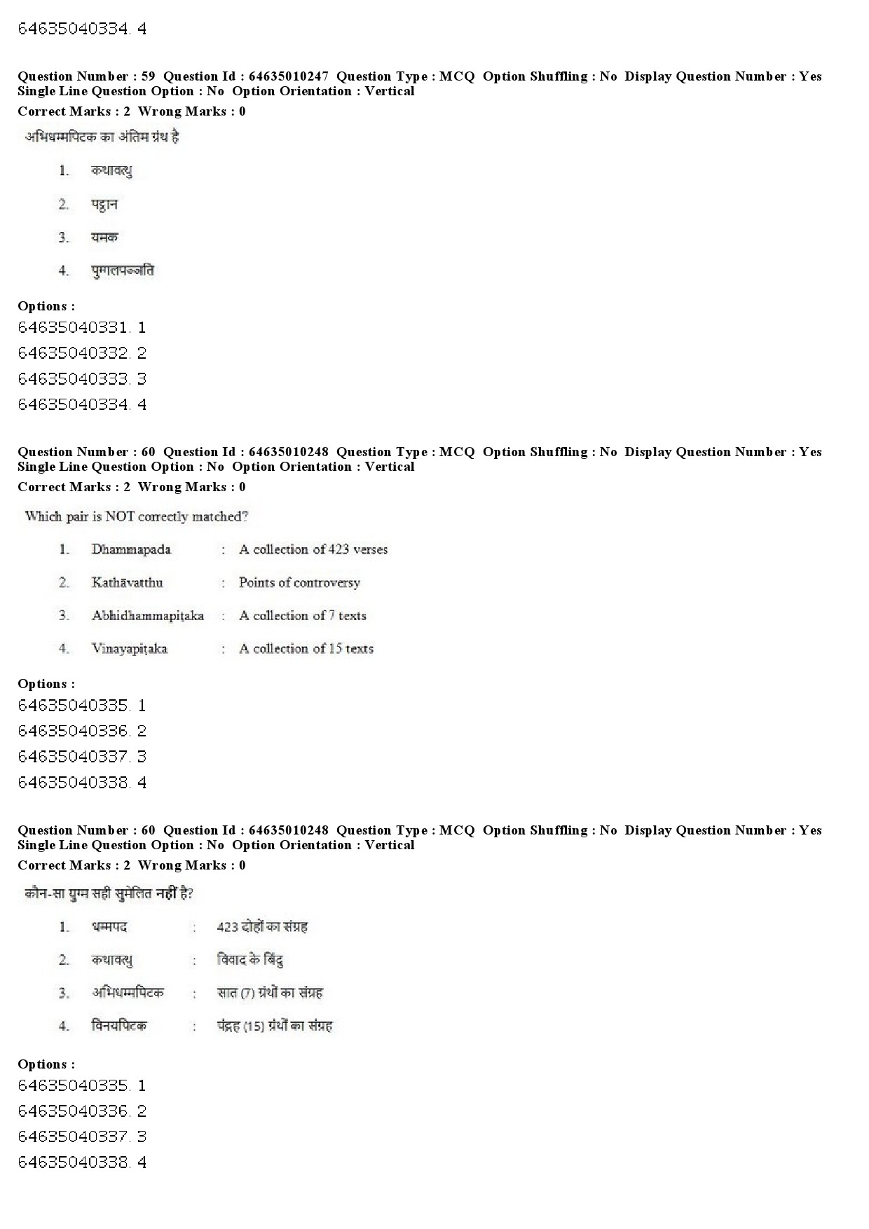 UGC NET Buddhist Jaina Gandhian and Peace Studies Question Paper June 2019 40