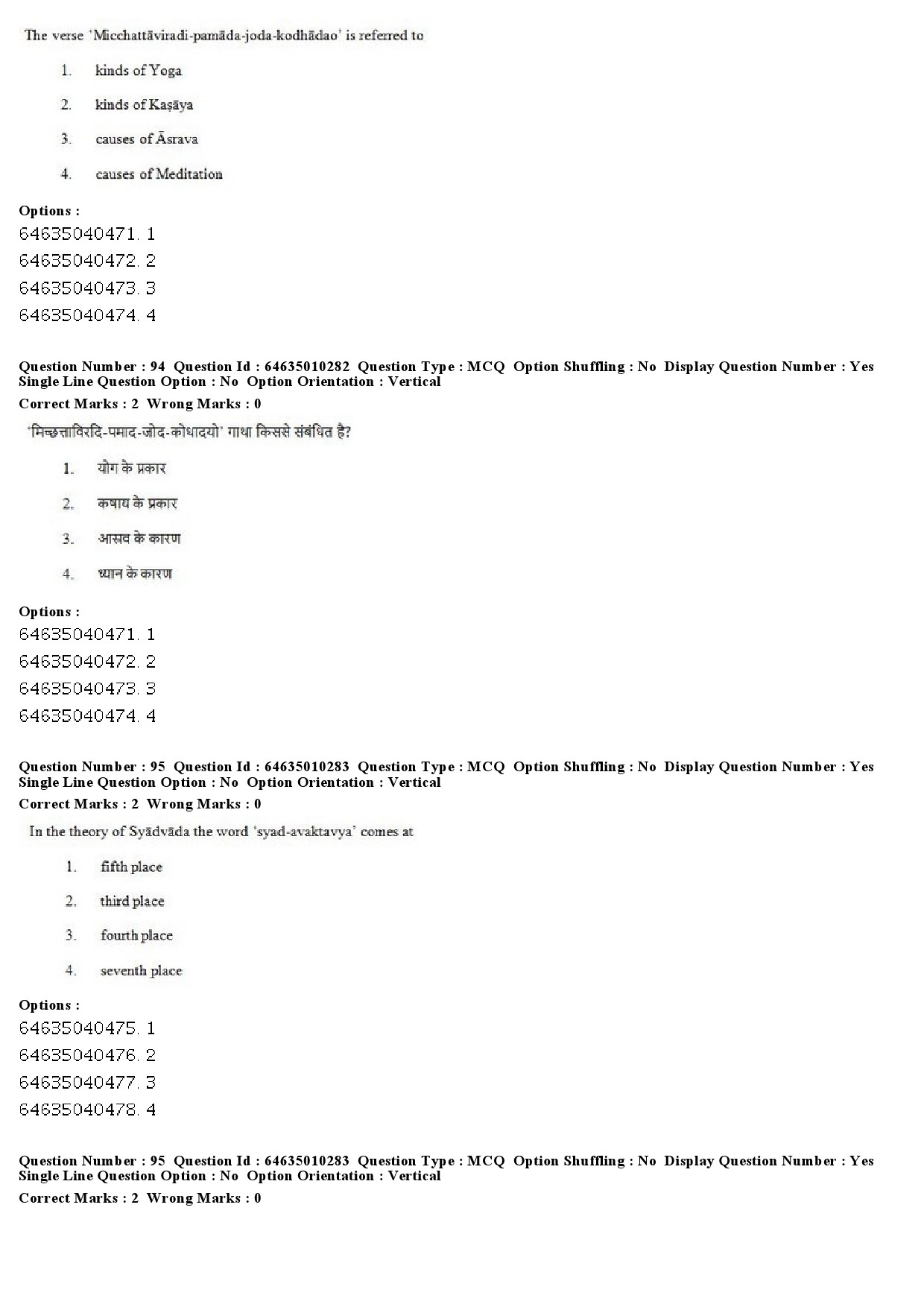 UGC NET Buddhist Jaina Gandhian and Peace Studies Question Paper June 2019 64