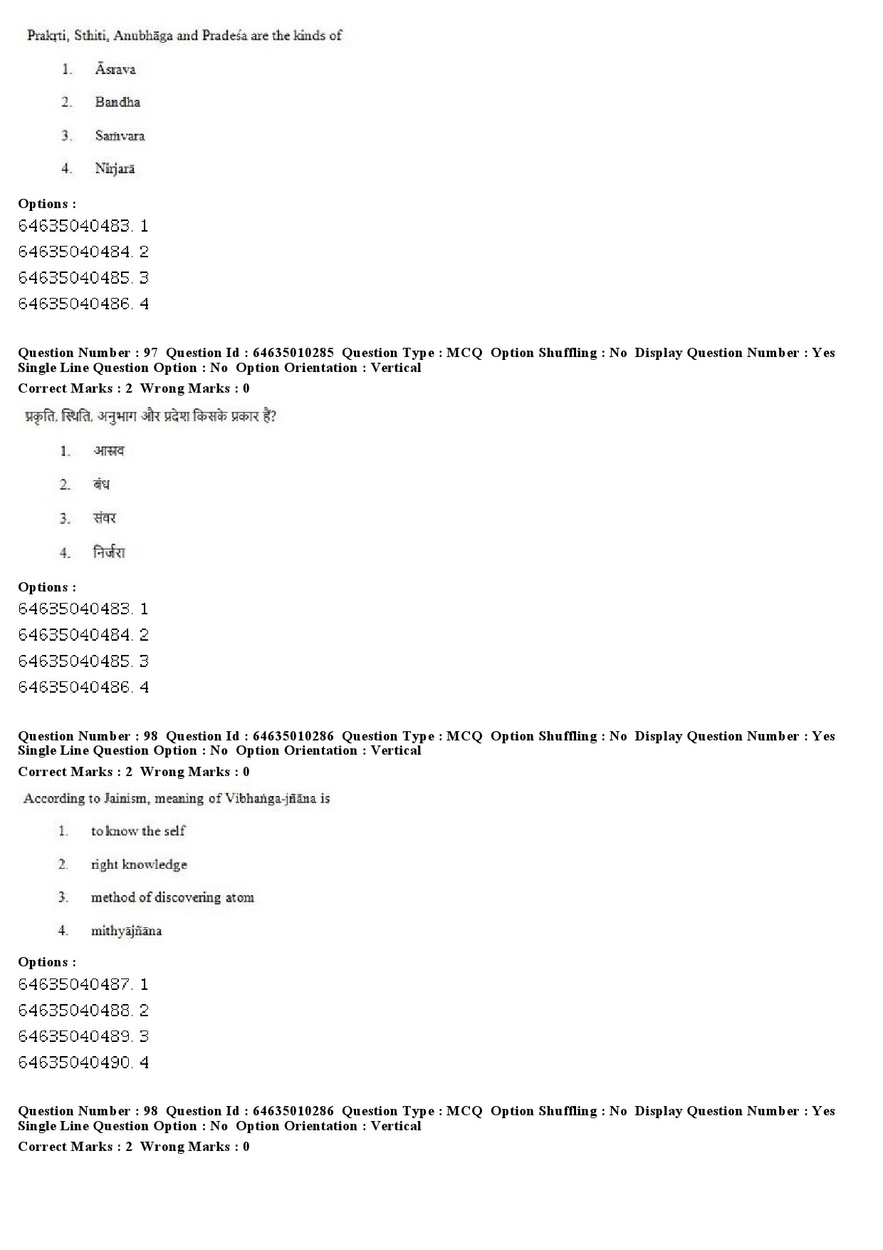 UGC NET Buddhist Jaina Gandhian and Peace Studies Question Paper June 2019 66