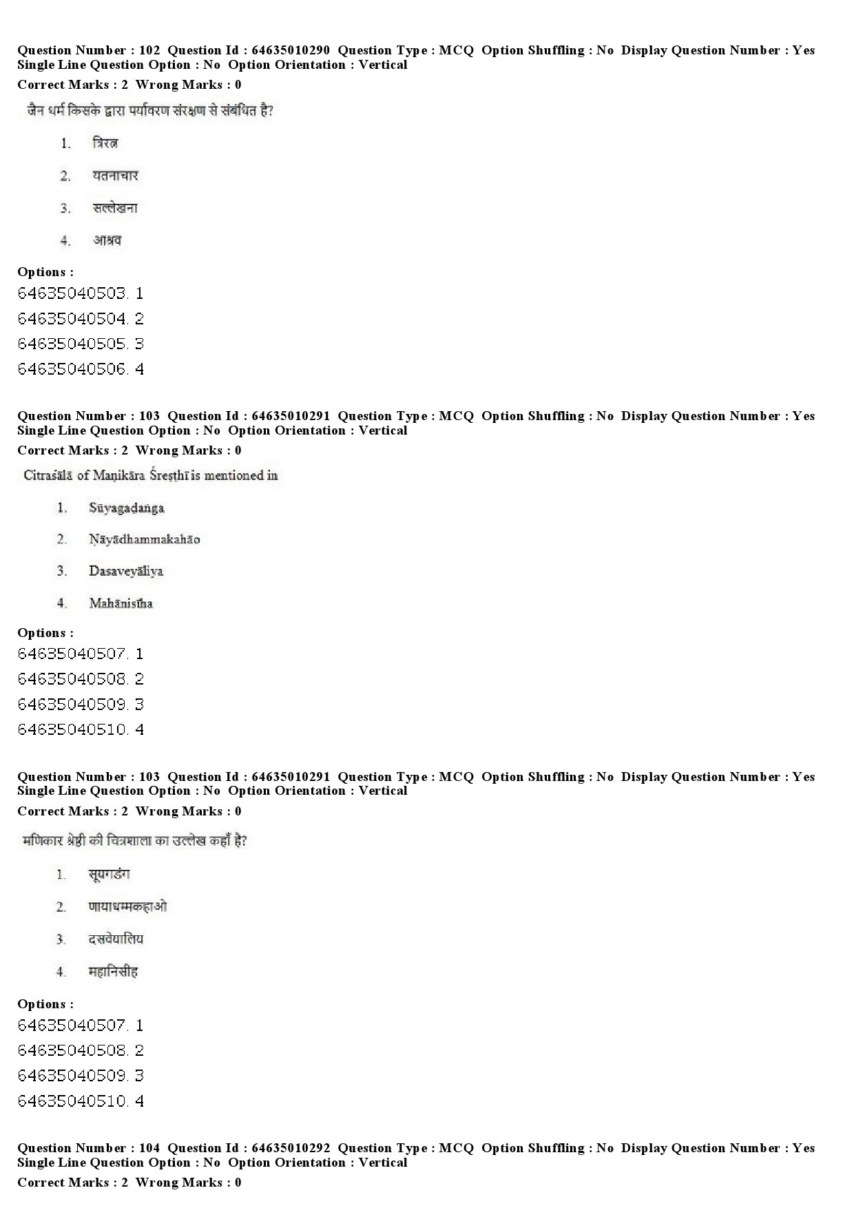 UGC NET Buddhist Jaina Gandhian and Peace Studies Question Paper June 2019 70