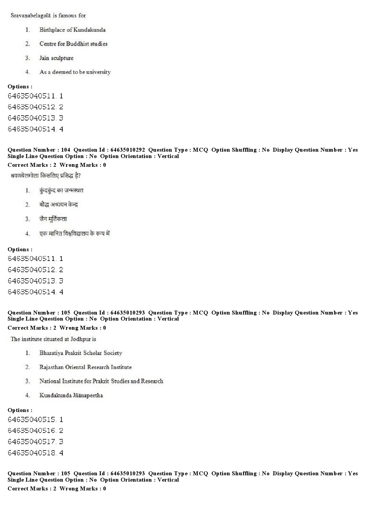 UGC NET Buddhist Jaina Gandhian and Peace Studies Question Paper June 2019 71