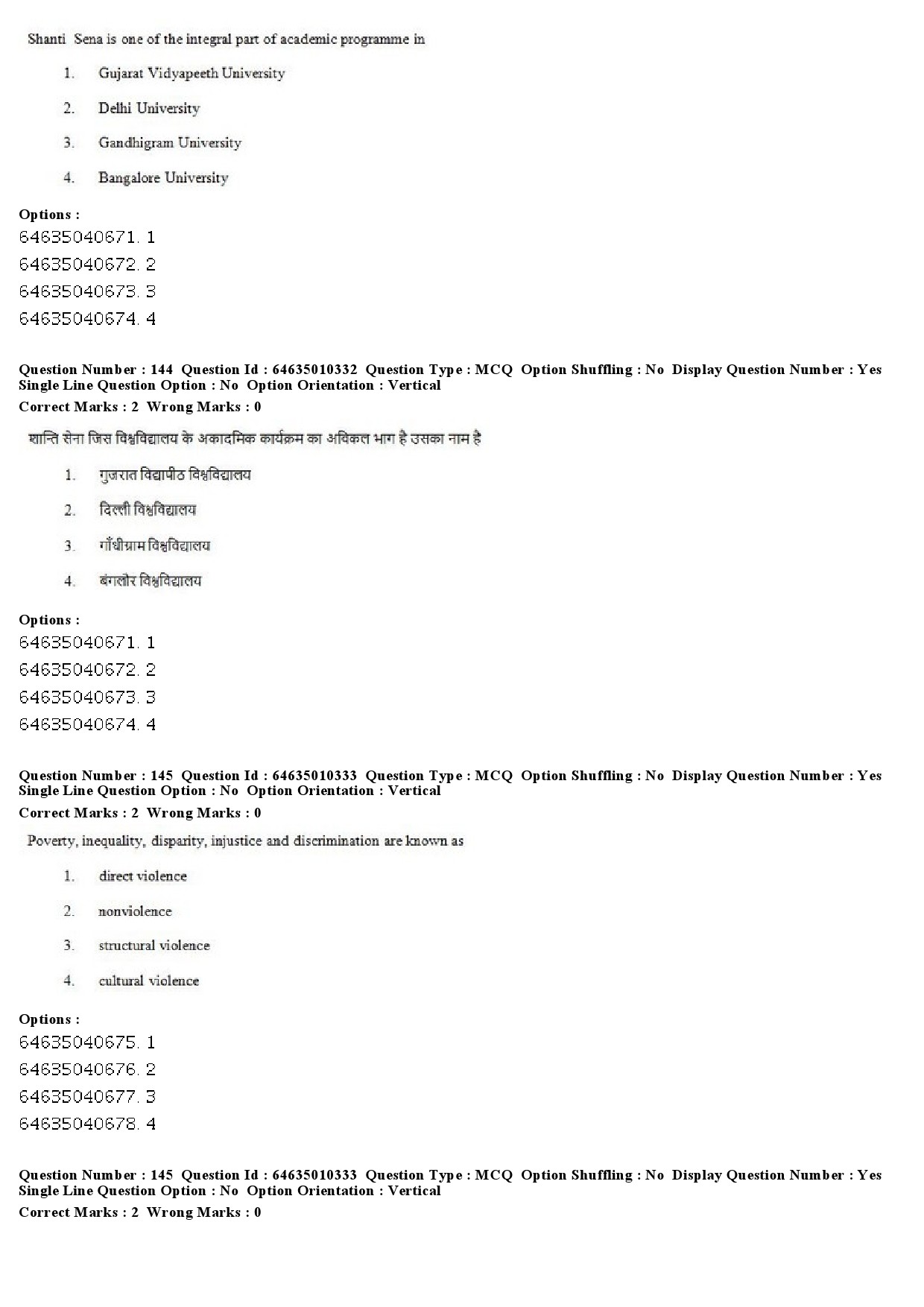 UGC NET Buddhist Jaina Gandhian and Peace Studies Question Paper June 2019 98