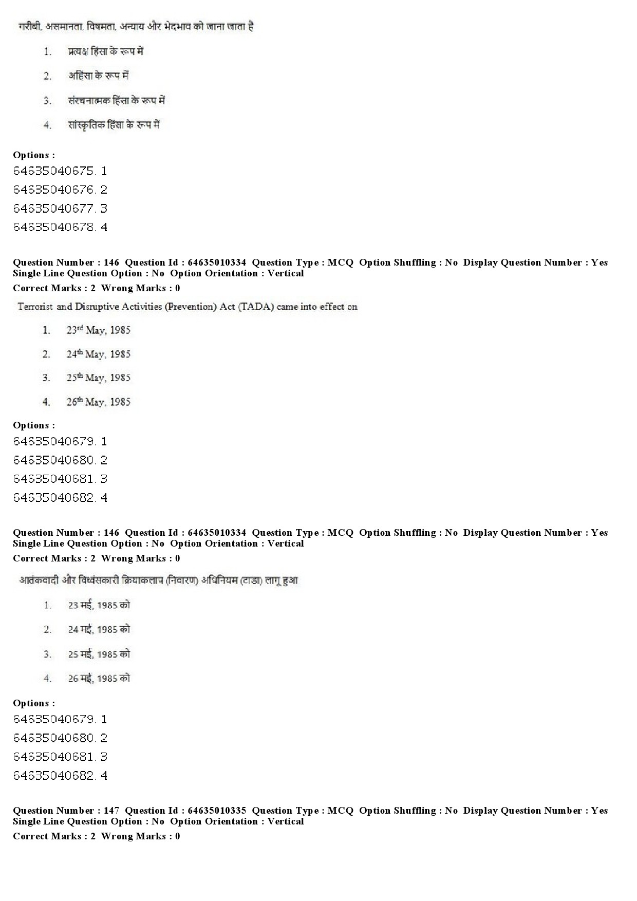 UGC NET Buddhist Jaina Gandhian and Peace Studies Question Paper June 2019 99