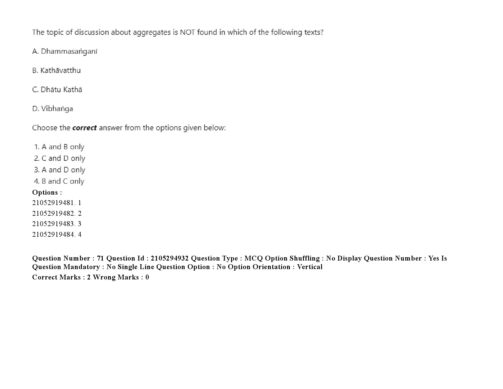 UGC NET Buddhist Jaina Gandhian and Peace Studies Question Paper September 2020 105