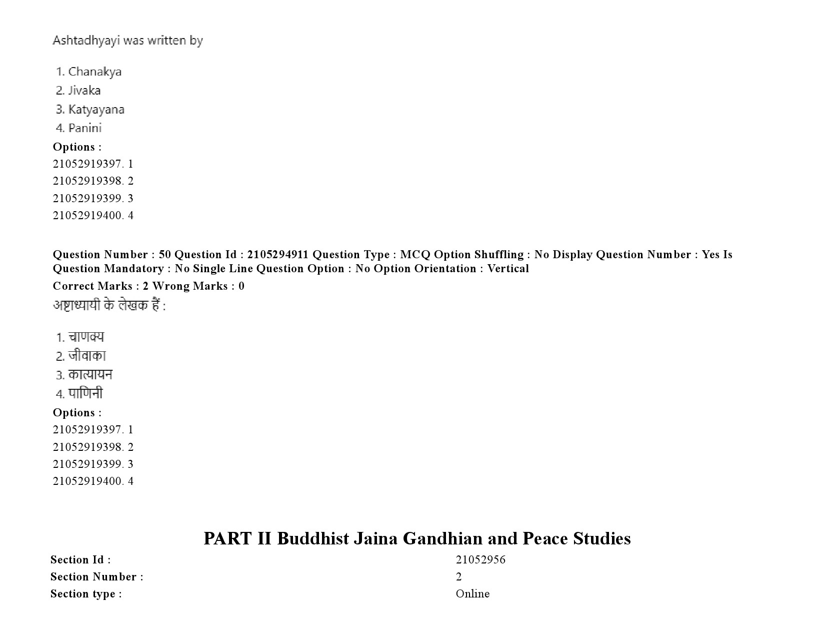 UGC NET Buddhist Jaina Gandhian and Peace Studies Question Paper September 2020 76