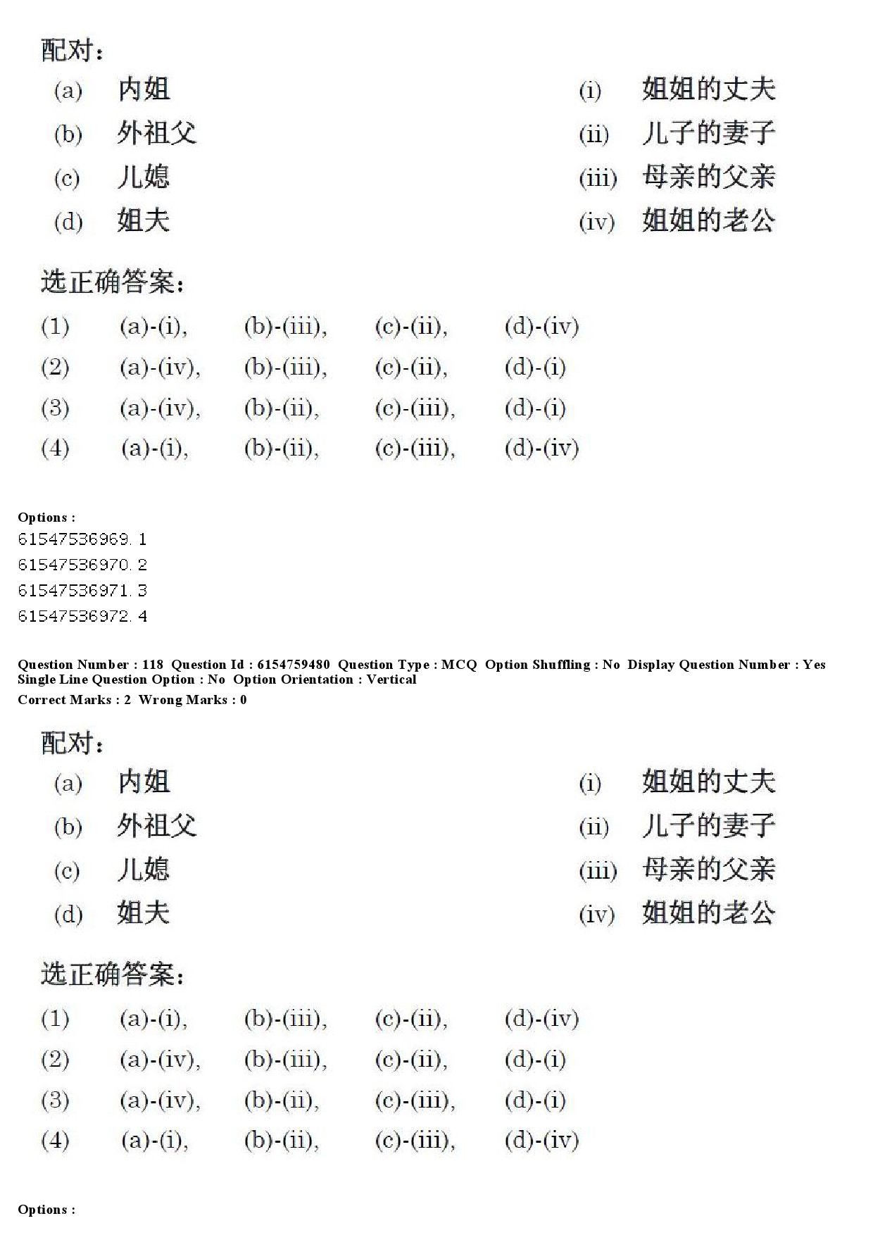 UGC NET Chinese Question Paper December 2019 124