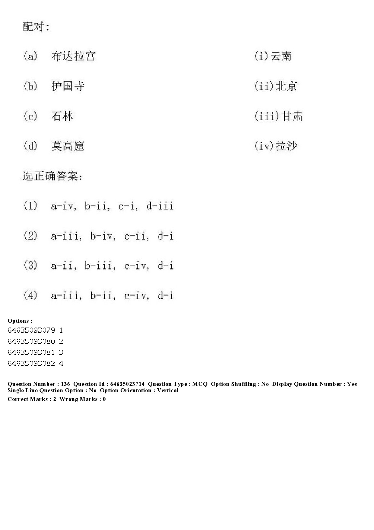 UGC NET Chinese Question Paper June 2019 142