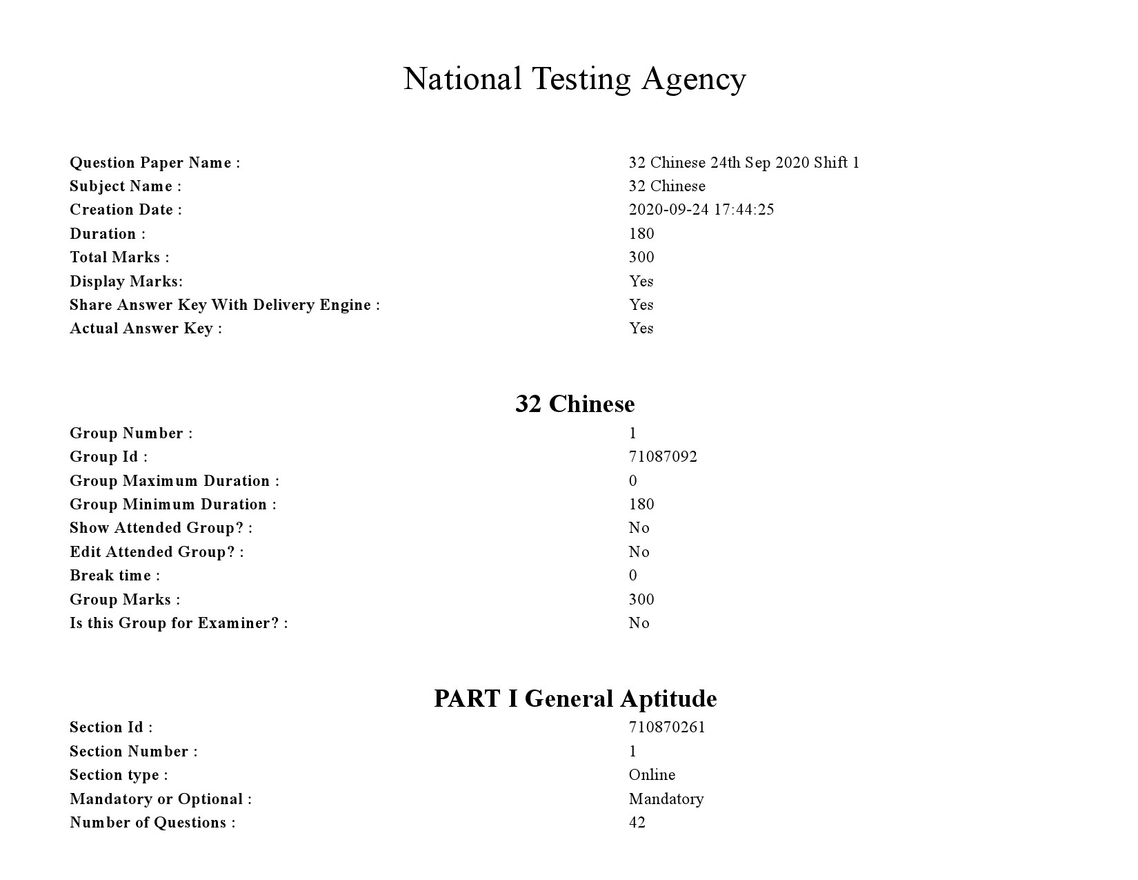 UGC NET Chinese Question Paper September 2020 1