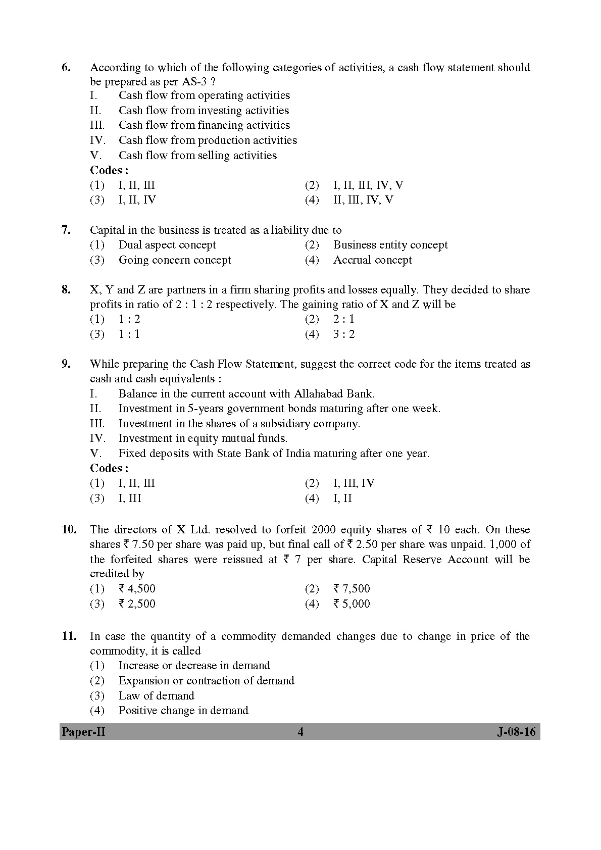 UGC NET Commerce Question Paper II Set 2 July 2016 4