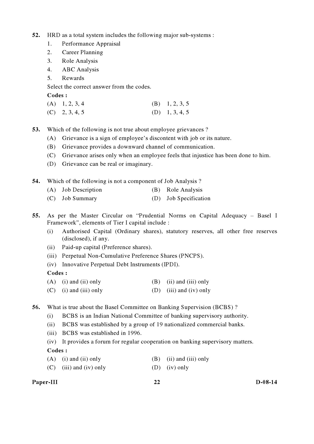 UGC NET Commerce Question Paper III December 2014 22