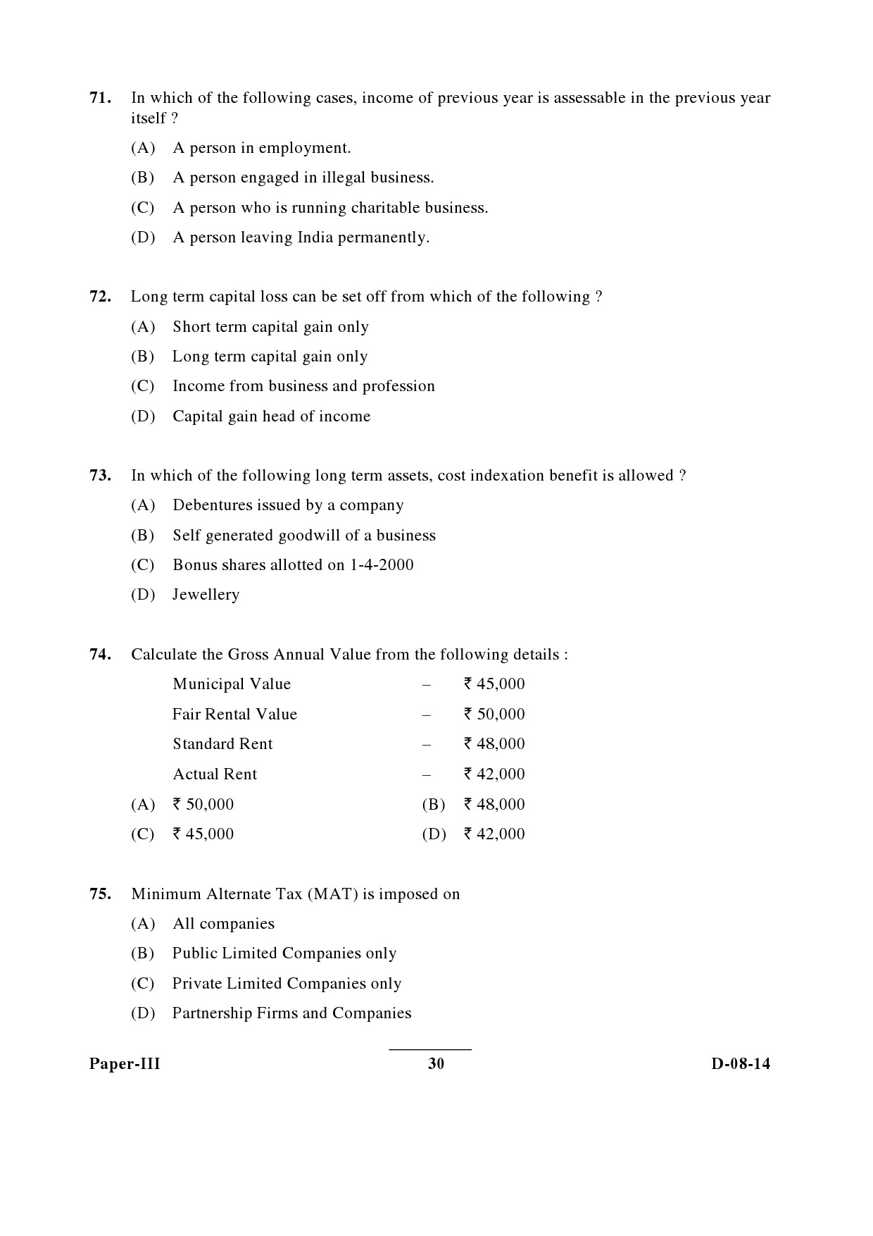 UGC NET Commerce Question Paper III December 2014 30