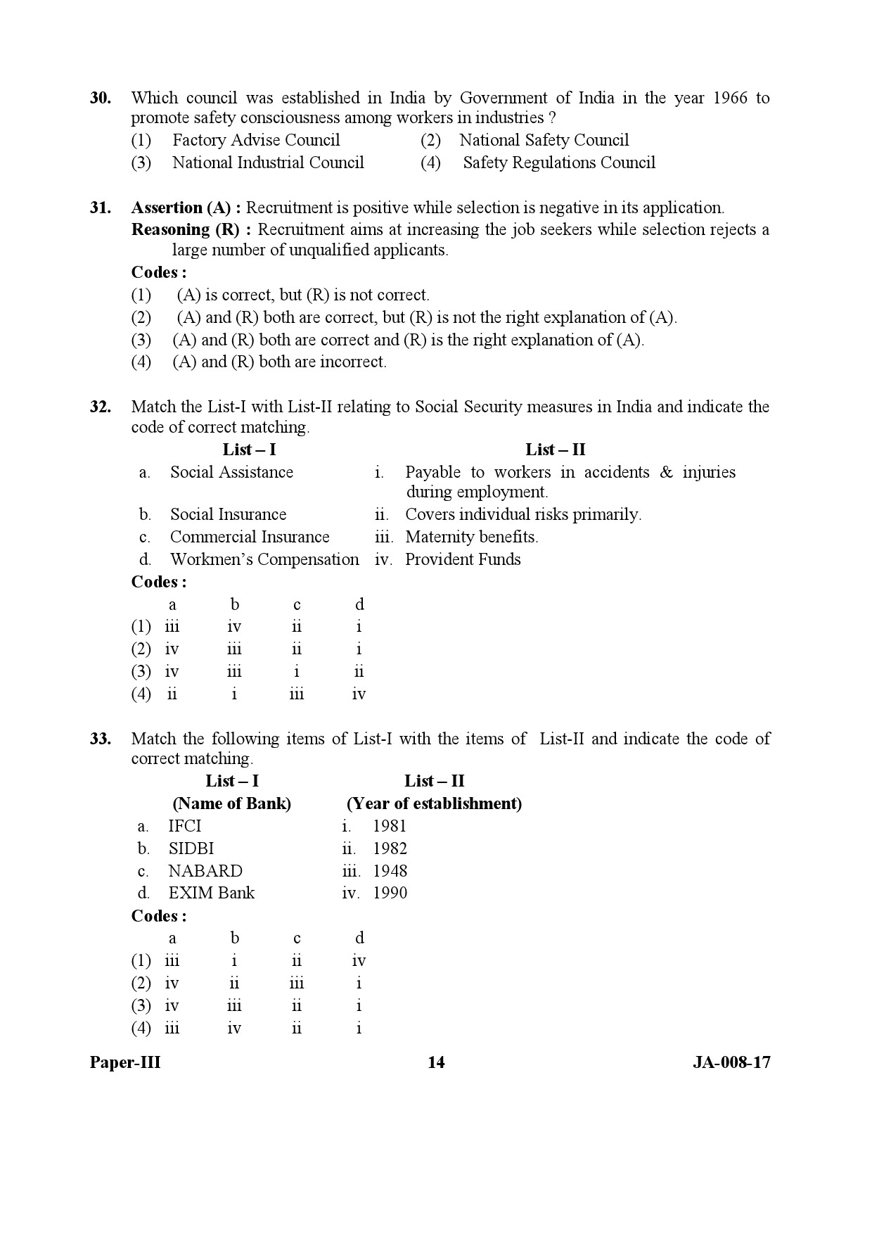 UGC NET Commerce Question Paper III January 2017 14