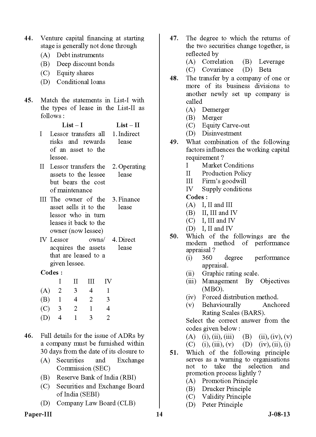 UGC NET Commerce Question Paper III June 2013 14