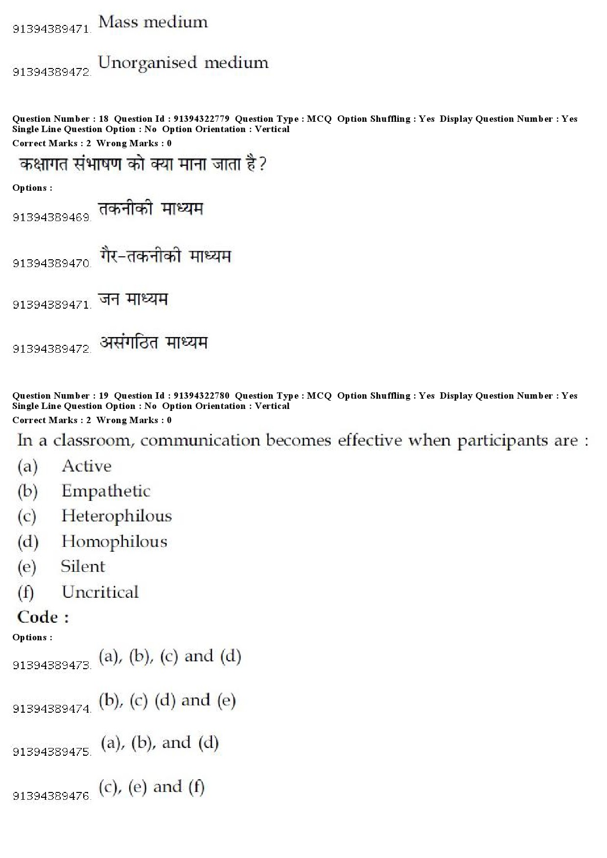 UGC NET Comparative Literature Question Paper December 2018 16