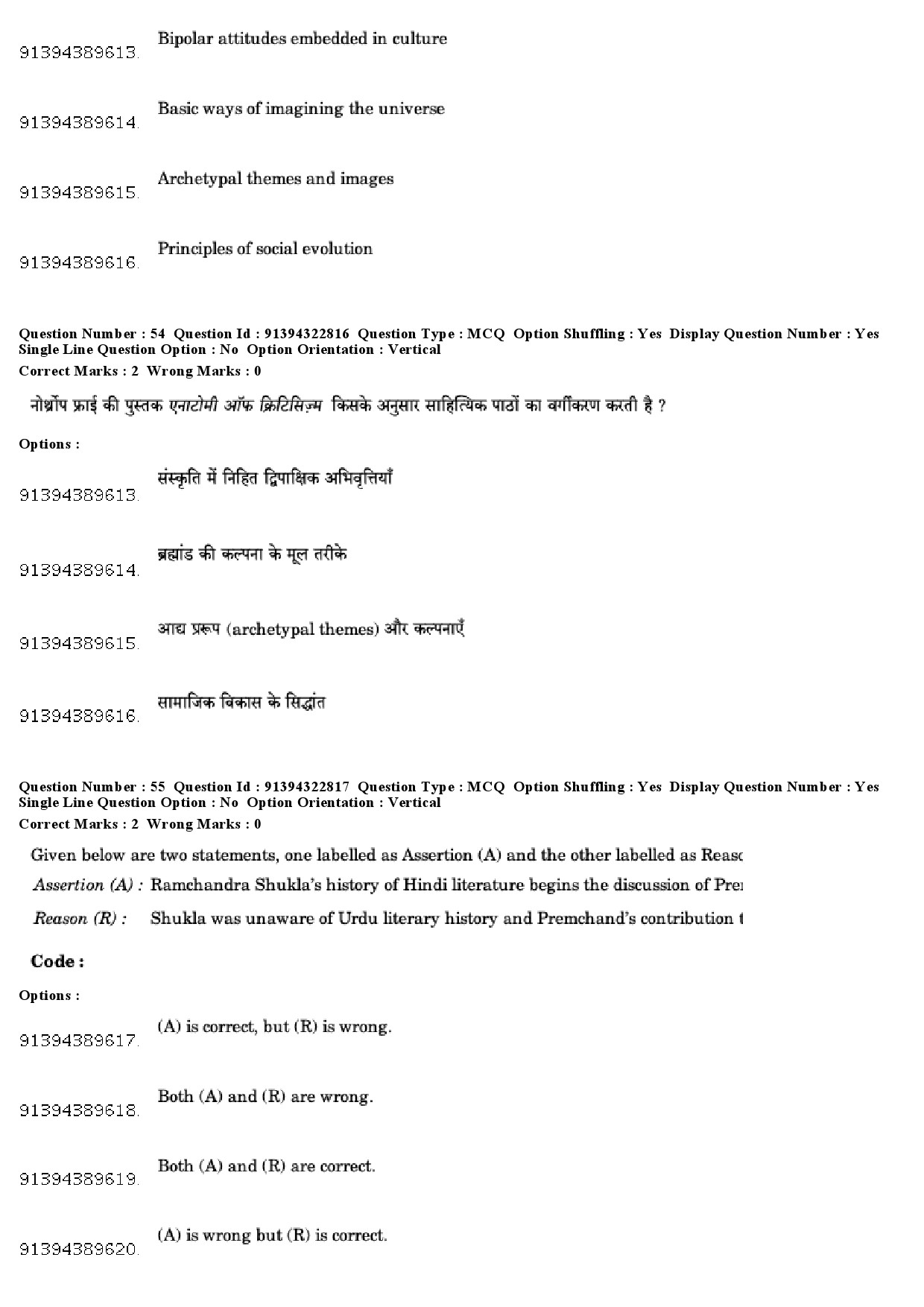 UGC NET Comparative Literature Question Paper December 2018 48