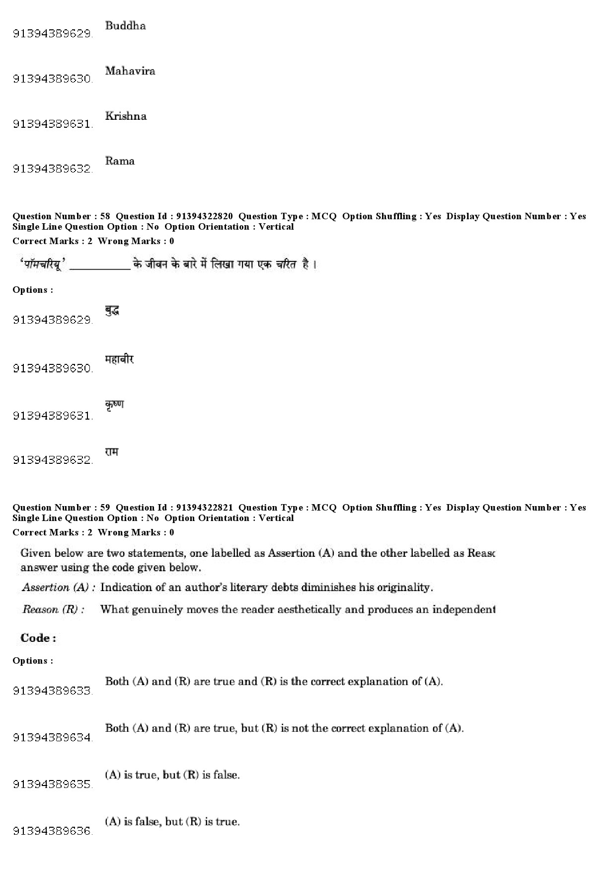 UGC NET Comparative Literature Question Paper December 2018 51