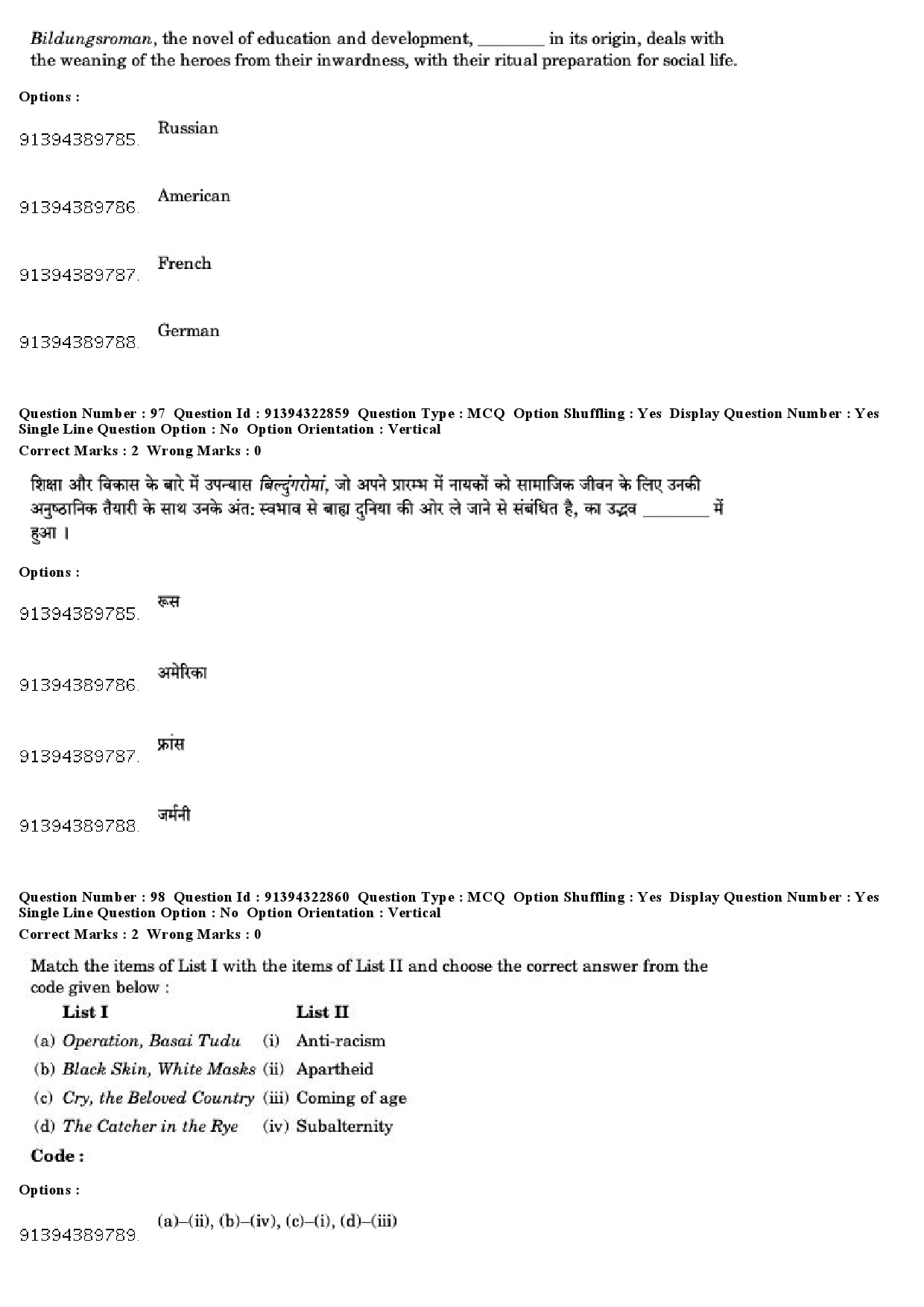 UGC NET Comparative Literature Question Paper December 2018 81