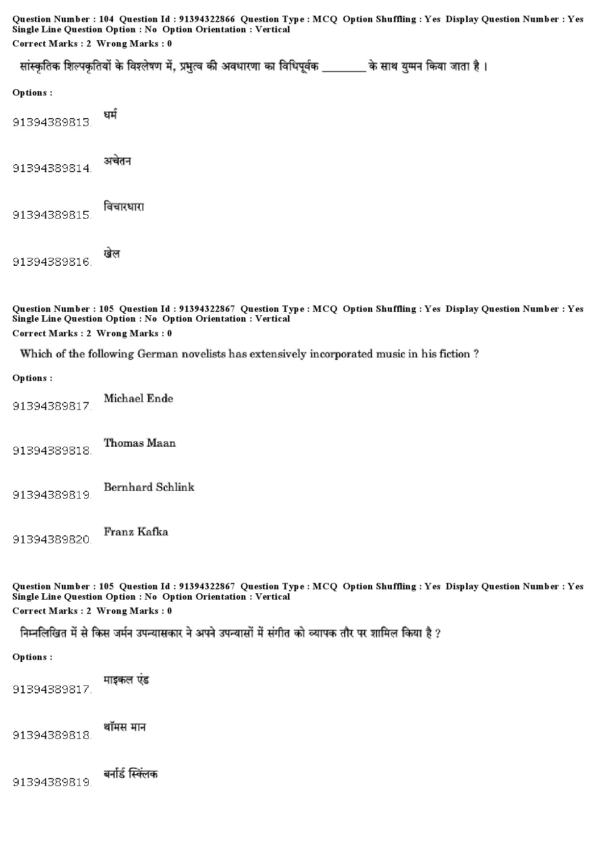 UGC NET Comparative Literature Question Paper December 2018 87