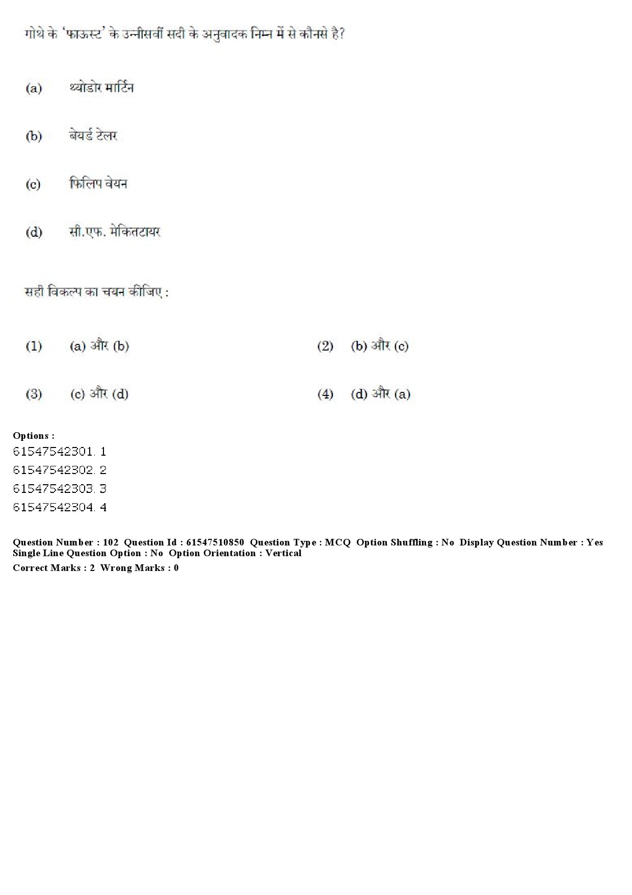 UGC NET Comparative Literature Question Paper December 2019 100