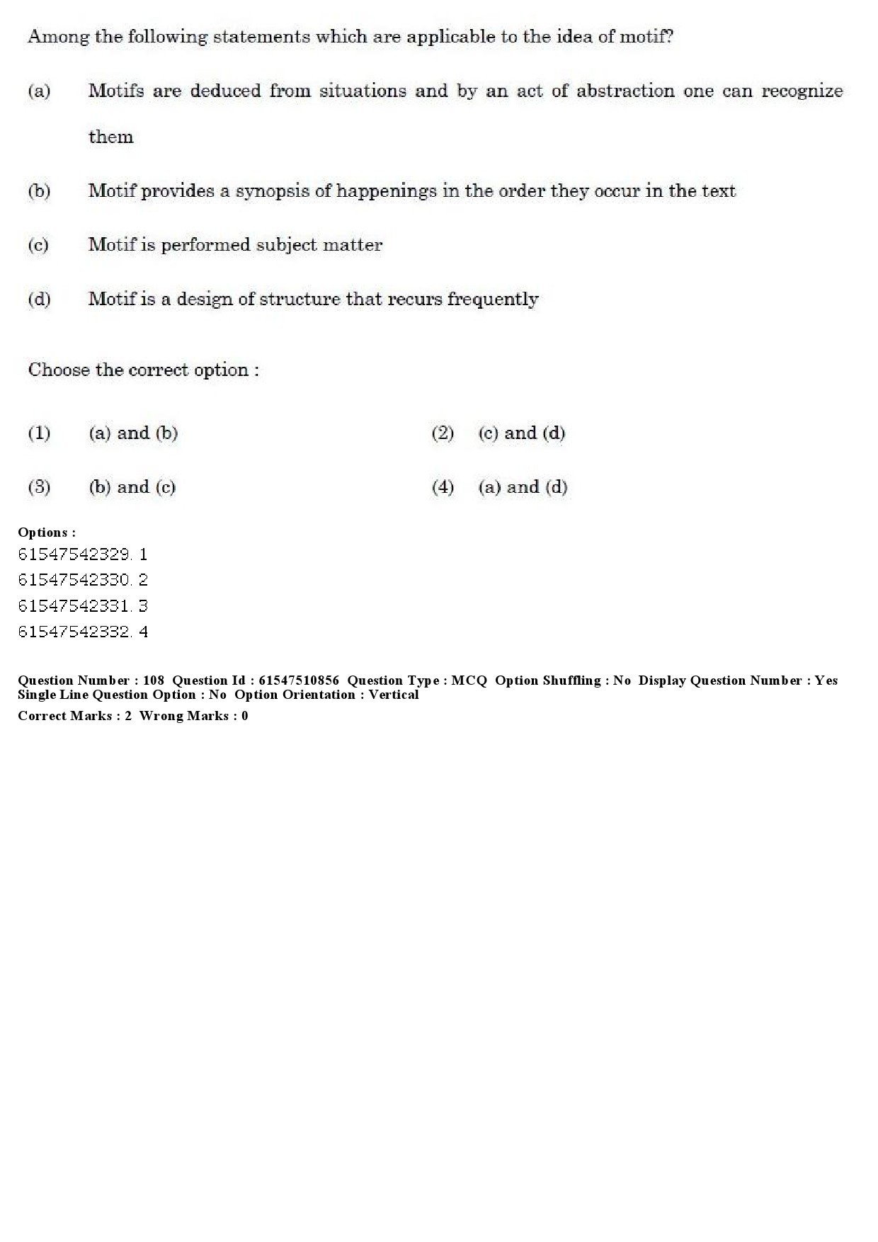 UGC NET Comparative Literature Question Paper December 2019 113