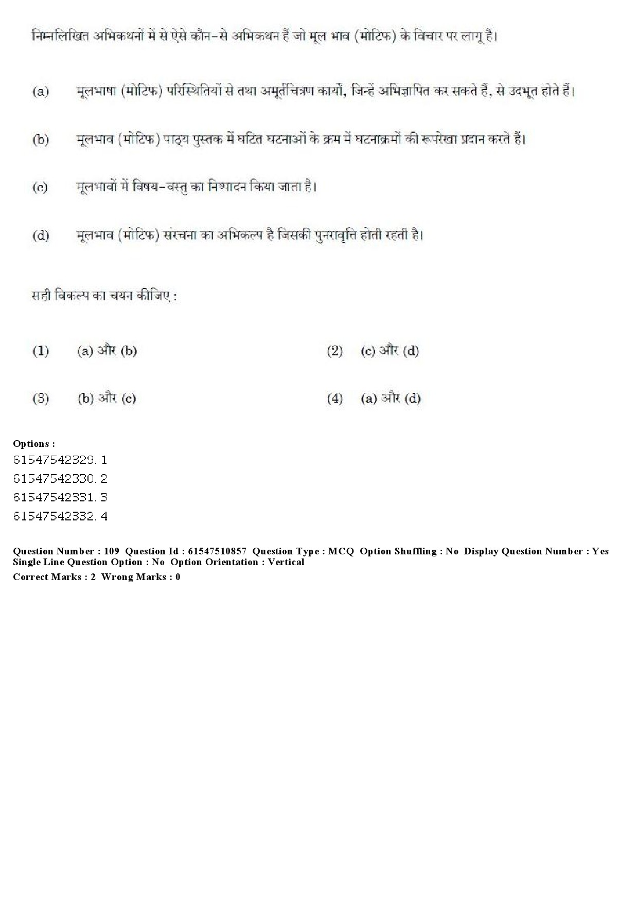 UGC NET Comparative Literature Question Paper December 2019 114