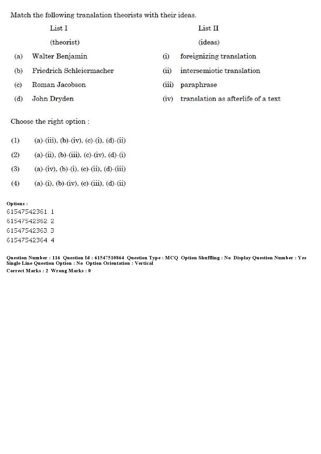 UGC NET Comparative Literature Question Paper December 2019 126