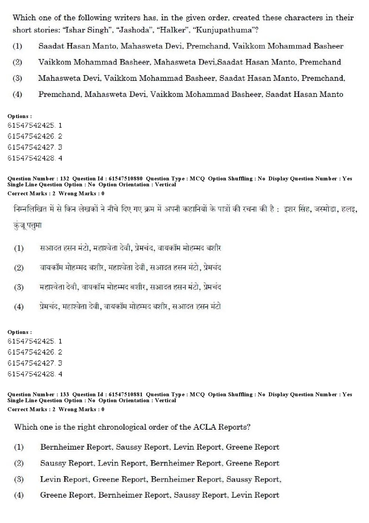 UGC NET Comparative Literature Question Paper December 2019 151