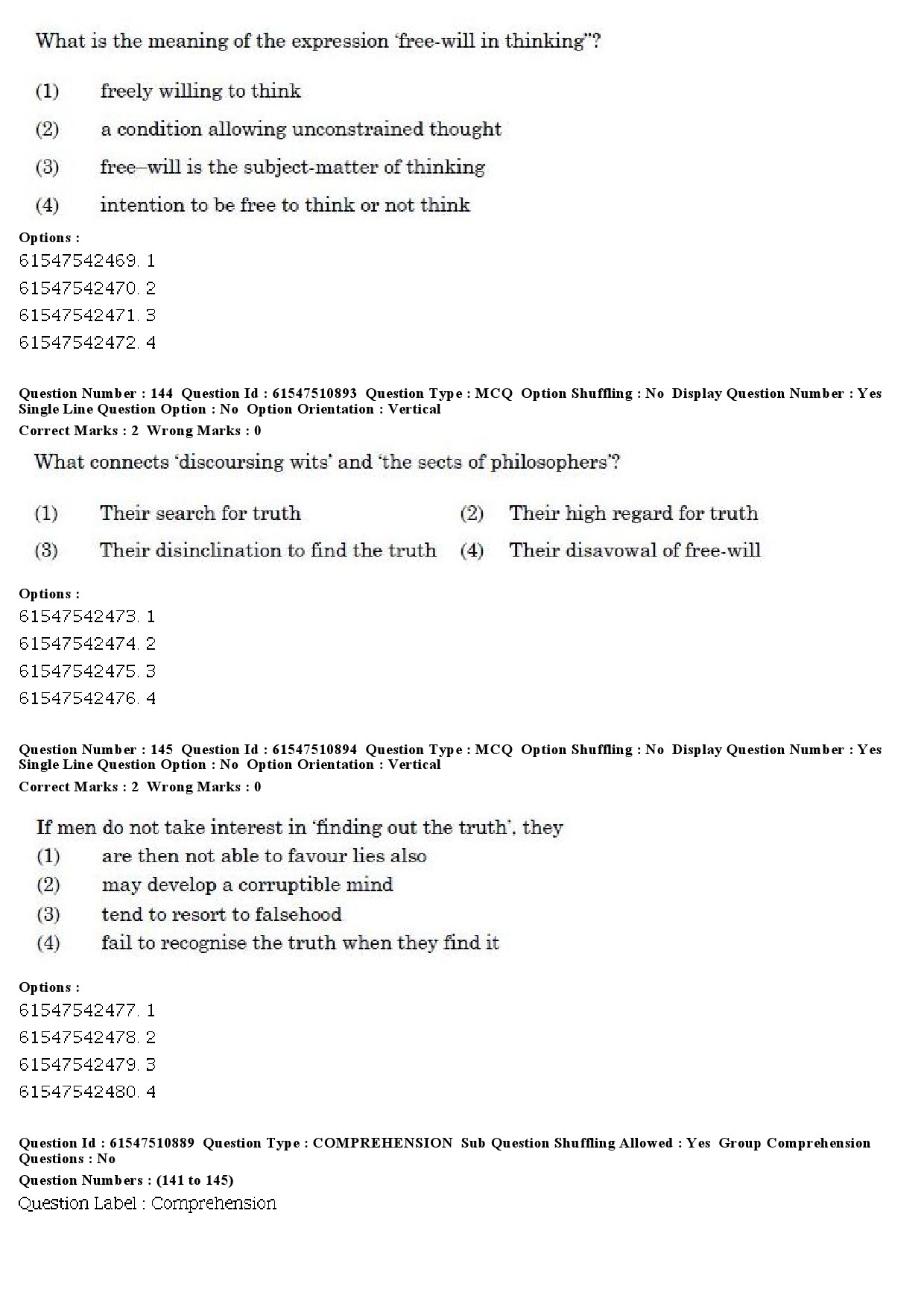 UGC NET Comparative Literature Question Paper December 2019 165