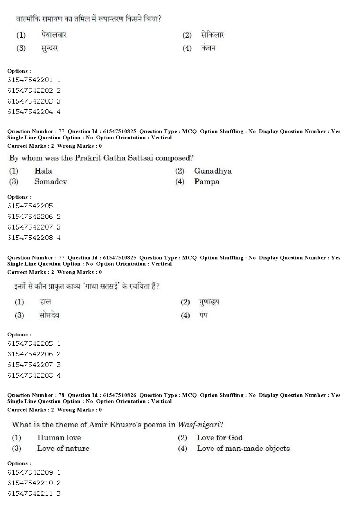 UGC NET Comparative Literature Question Paper December 2019 71