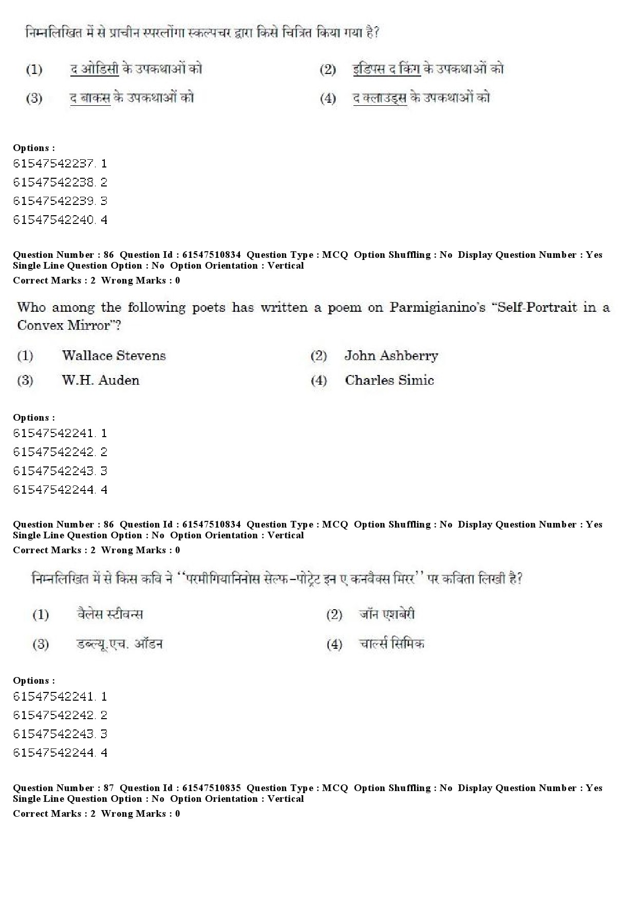 UGC NET Comparative Literature Question Paper December 2019 78