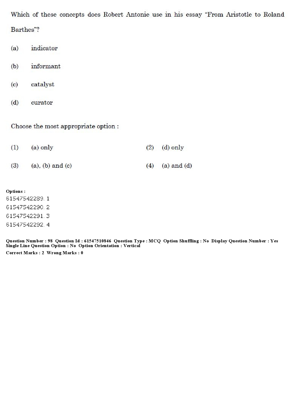 UGC NET Comparative Literature Question Paper December 2019 93