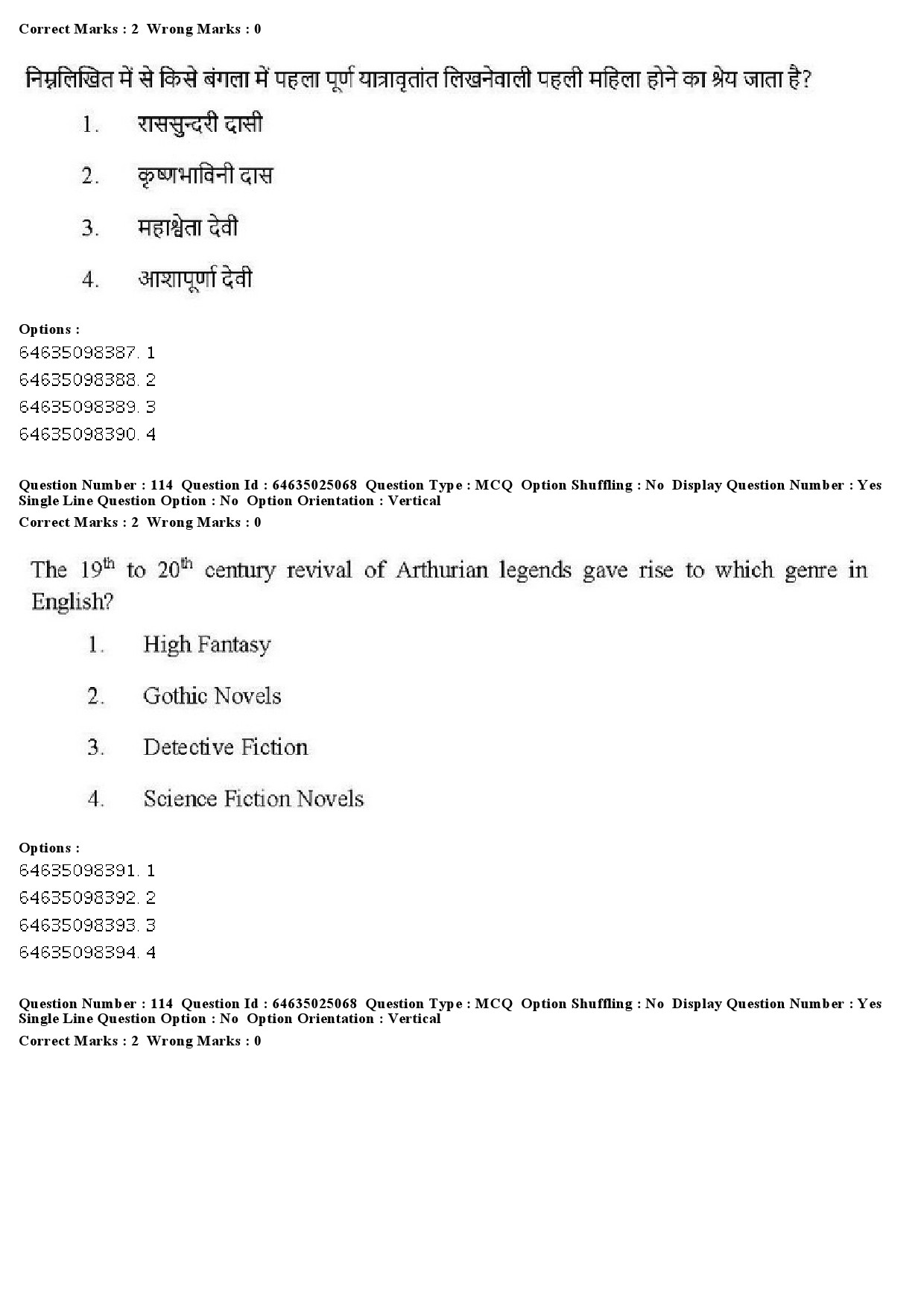 UGC NET Comparative Literature Question Paper June 2019 100