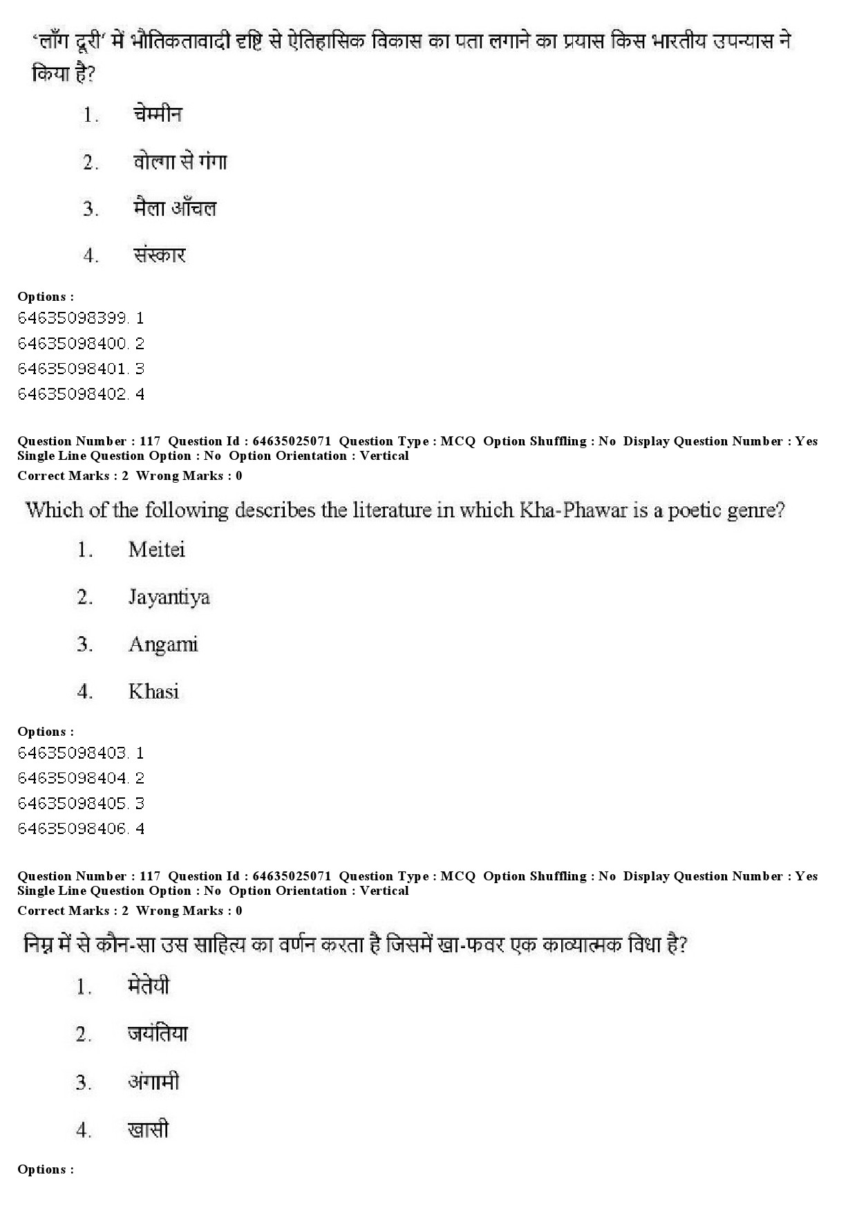 UGC NET Comparative Literature Question Paper June 2019 103