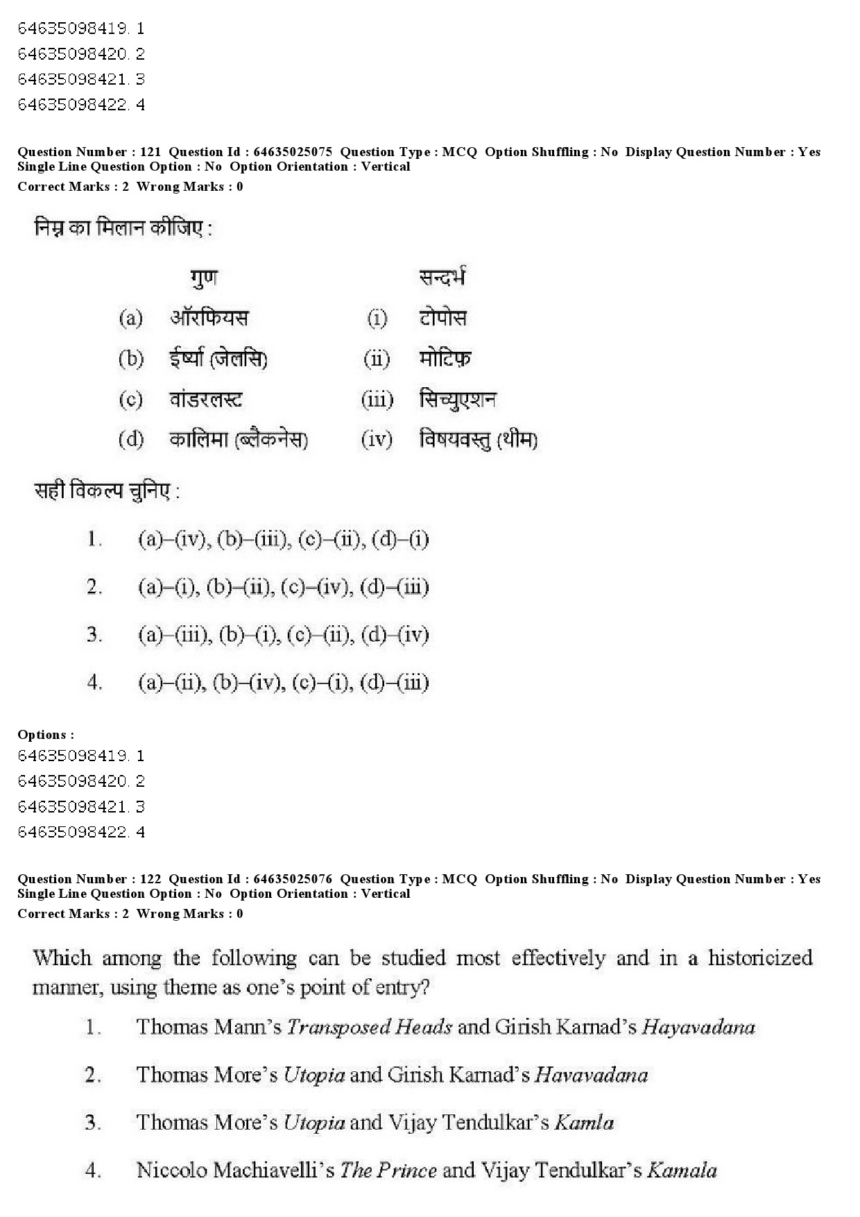 UGC NET Comparative Literature Question Paper June 2019 107