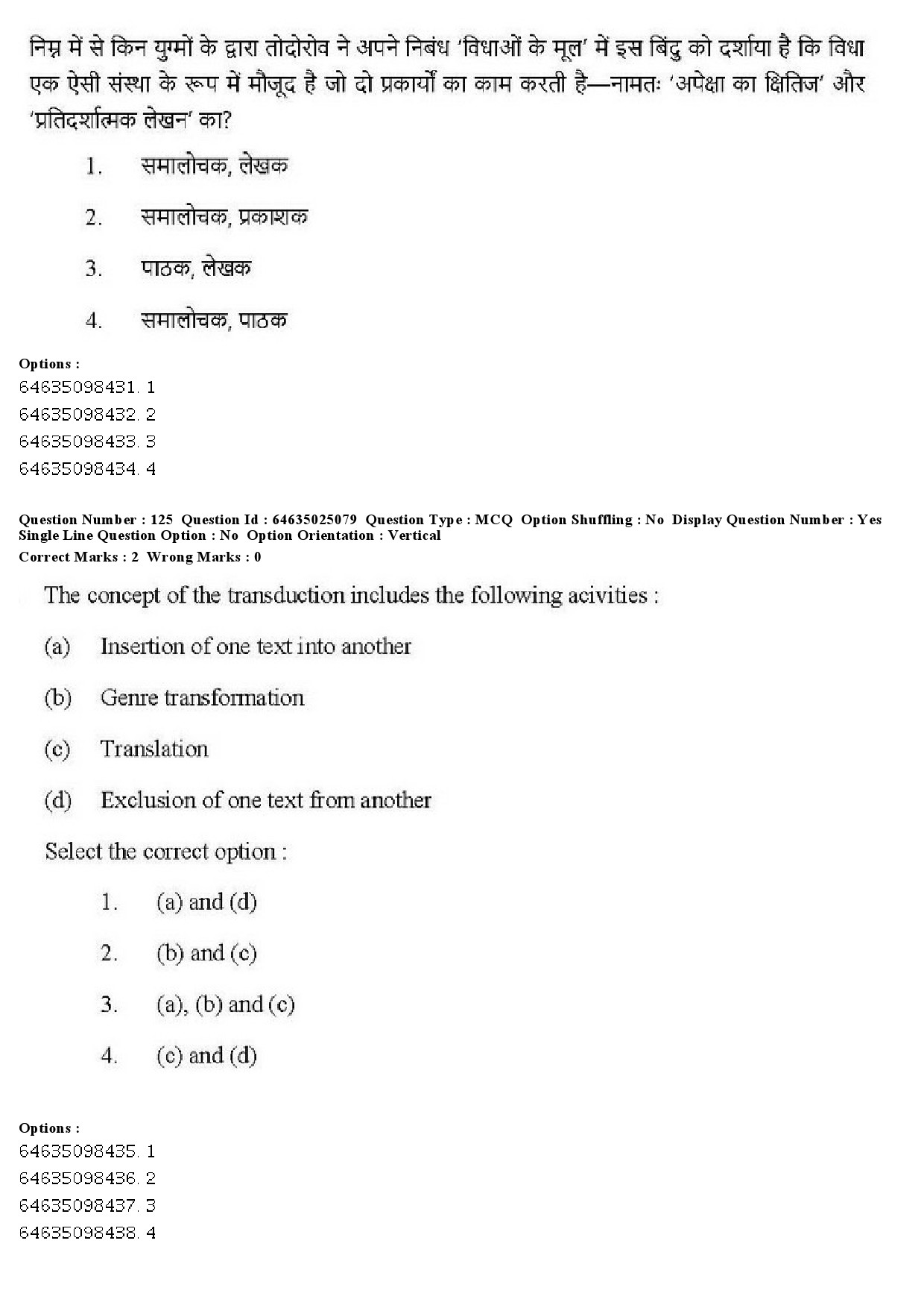 UGC NET Comparative Literature Question Paper June 2019 110