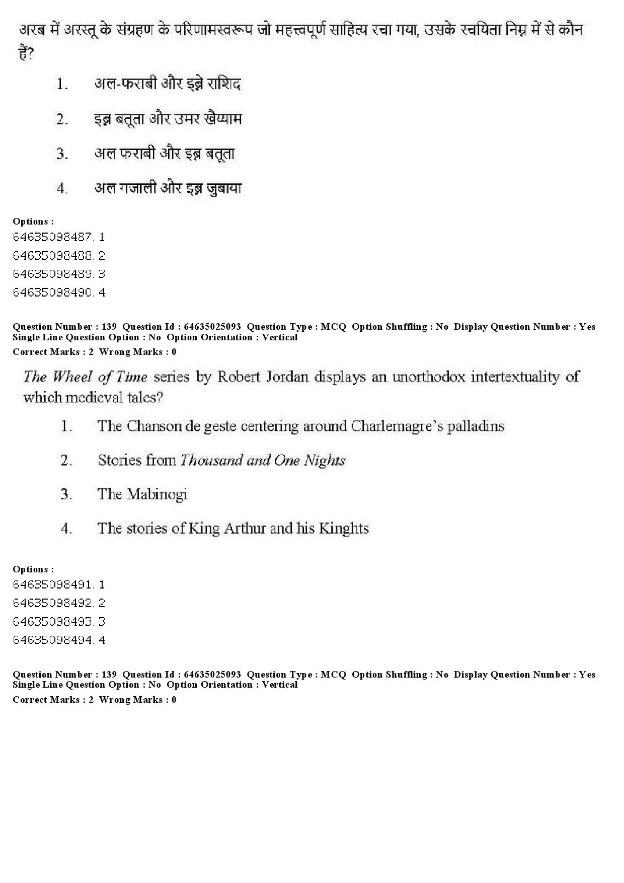 UGC NET Comparative Literature Question Paper June 2019 123