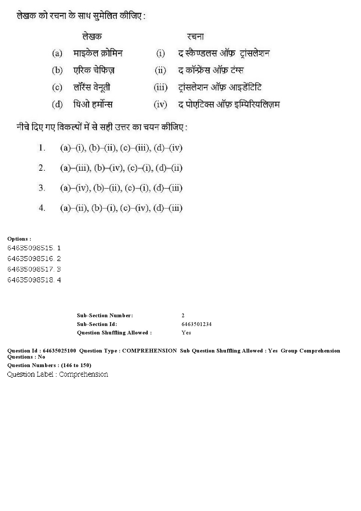 UGC NET Comparative Literature Question Paper June 2019 131